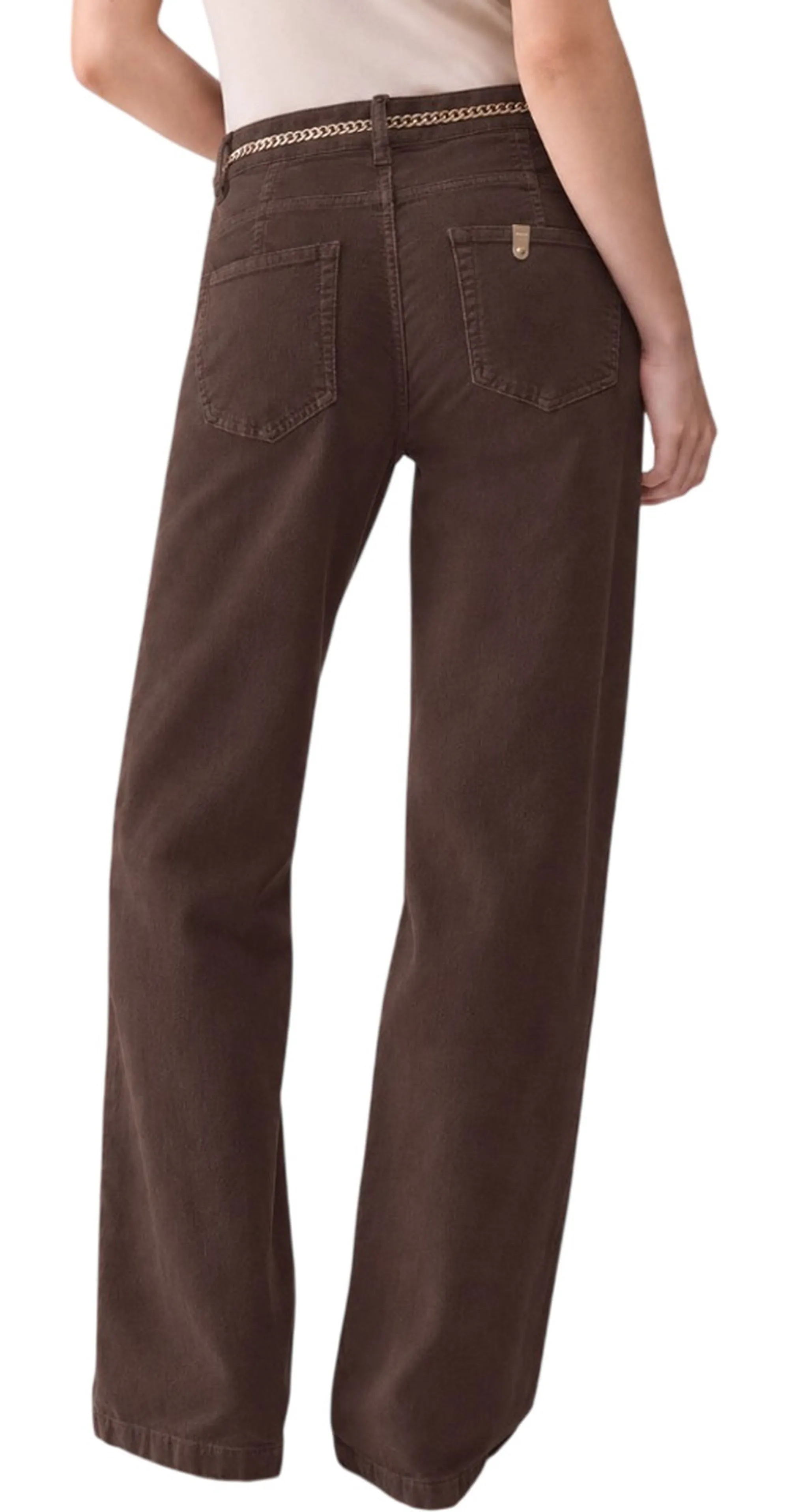 Liujo Denim B'Flared Velvet Trousers' Brown Uf6088T702A 188900