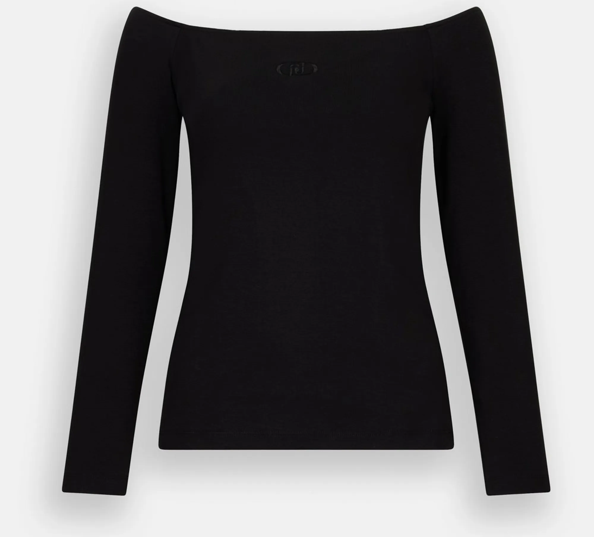 Liujo Denim B'T-Shirt Bardot' Black Uf5255J4990 156062
