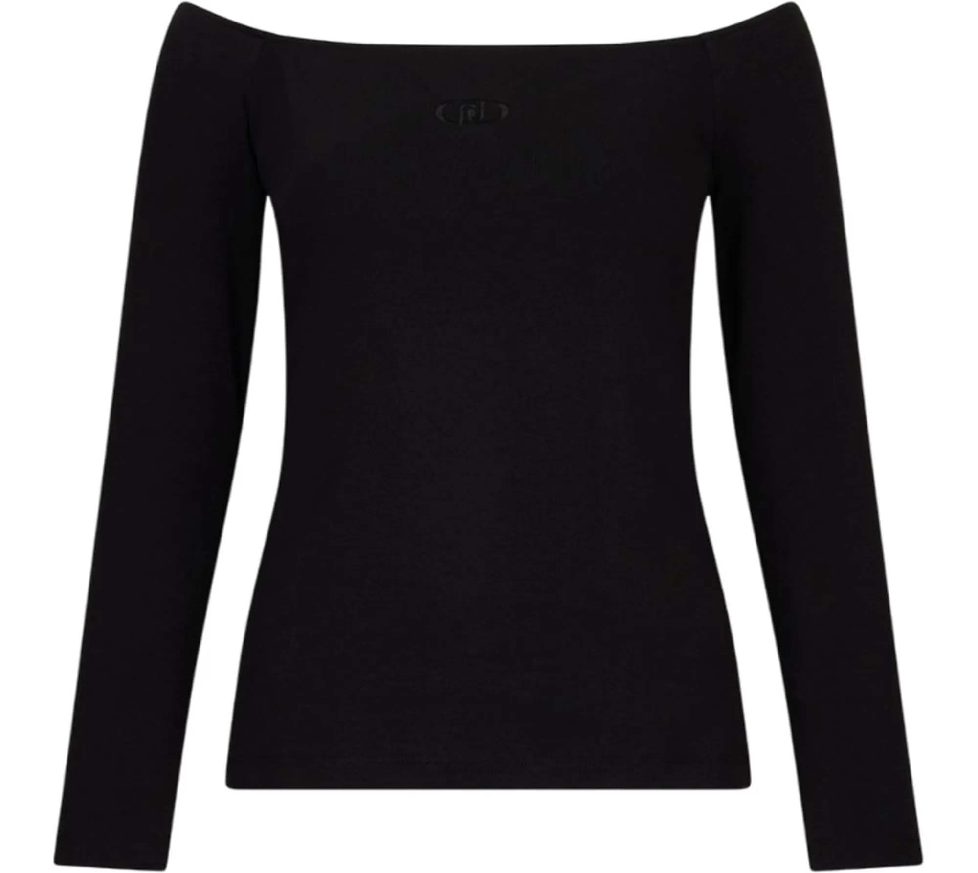 Liujo Denim T-Shirt Bardot Nero Uf5255J4990 156393