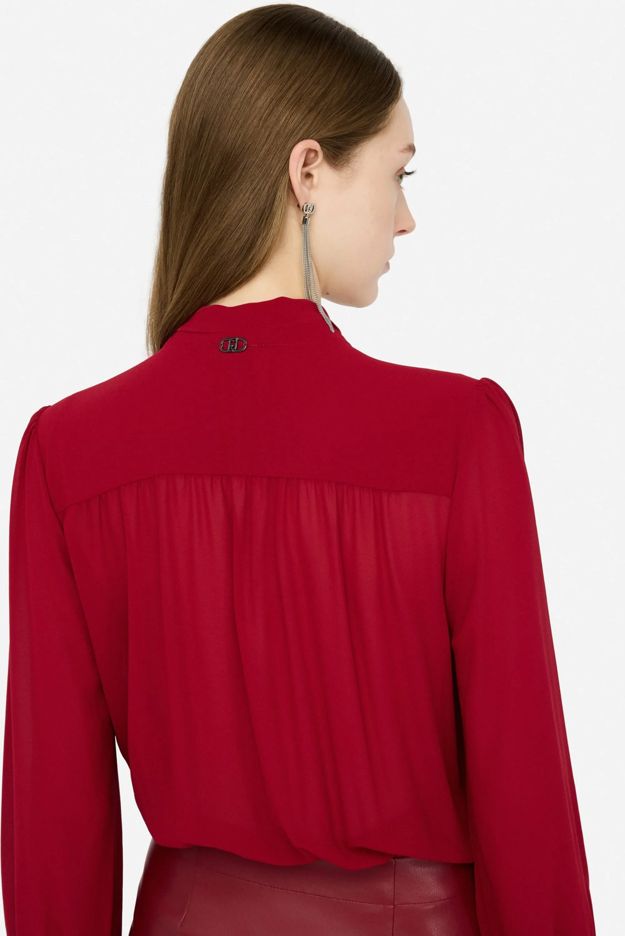 Liujo Jeans B'Short Dress With Bow' Red Mf5072E0624 156289