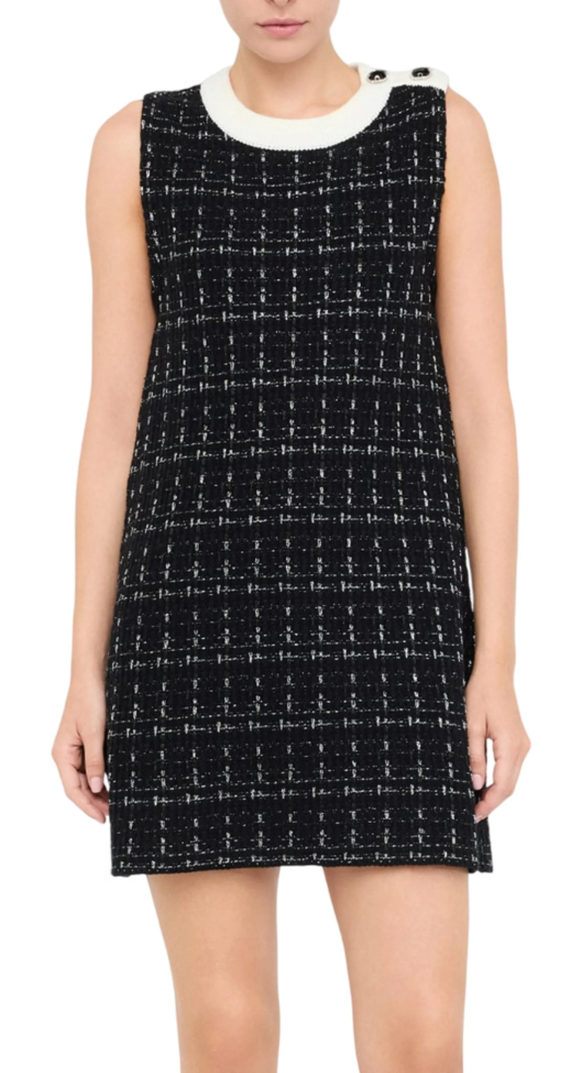 Liujo Jeans B'Short Wool Blend Dress' Black Mf5057Ma25R 156742