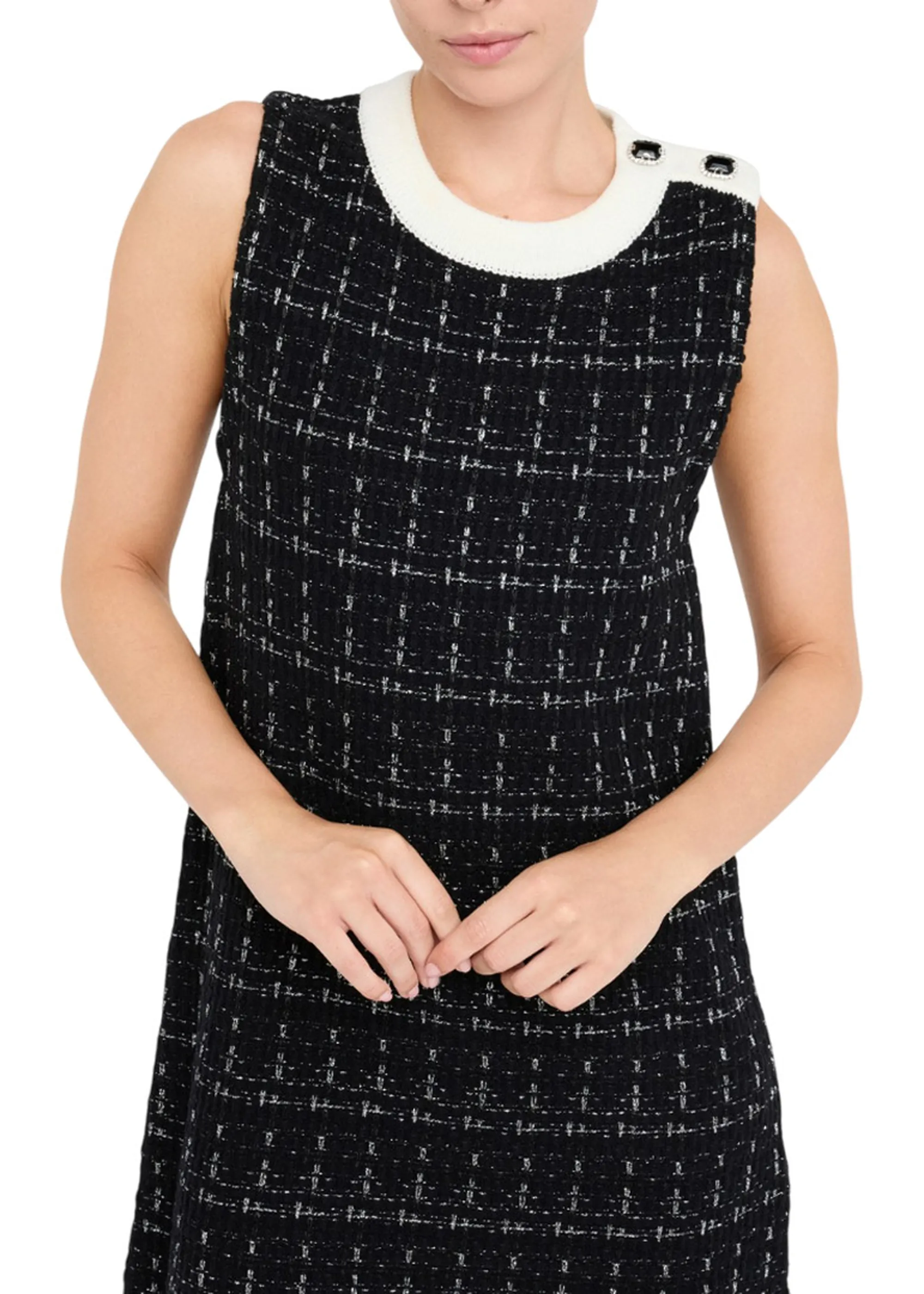Liujo Jeans B'Short Wool Blend Dress' Black Mf5057Ma25R 156747