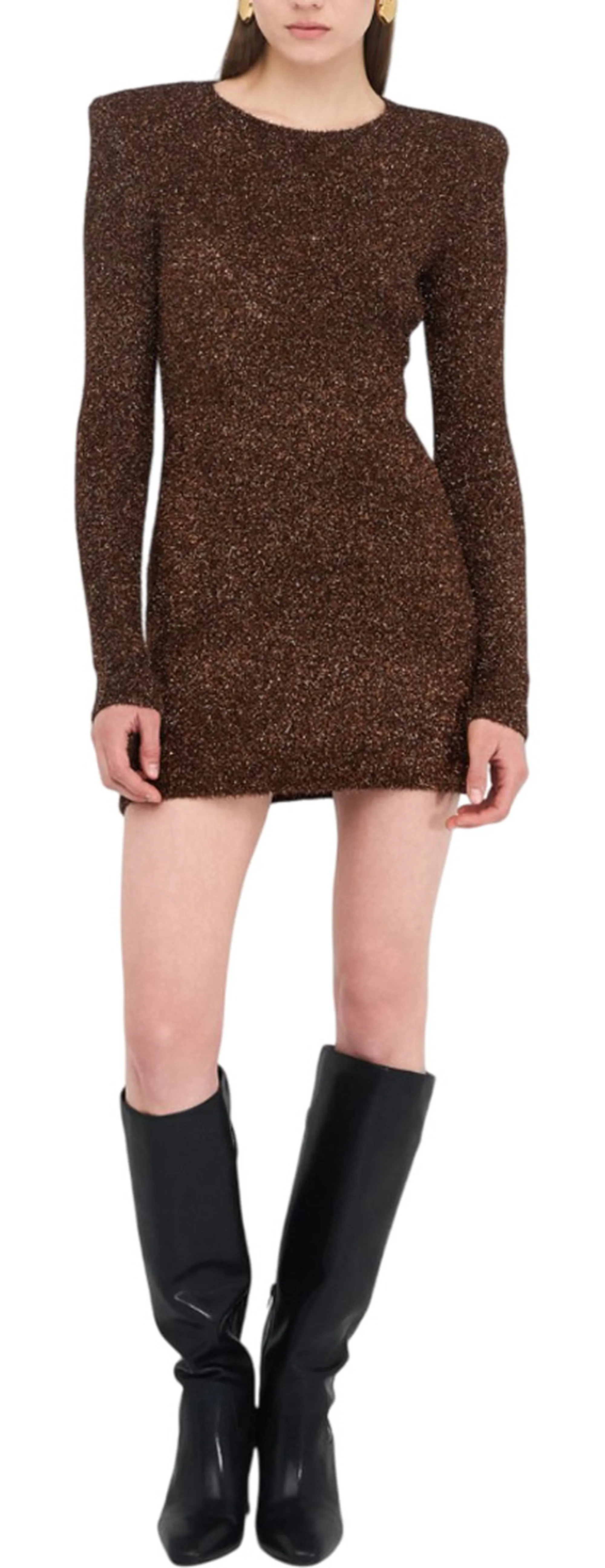 Liujo Jeans B'Knit Dress With Padded Shoulder Straps' Rust Mf5236Ma10R 156671