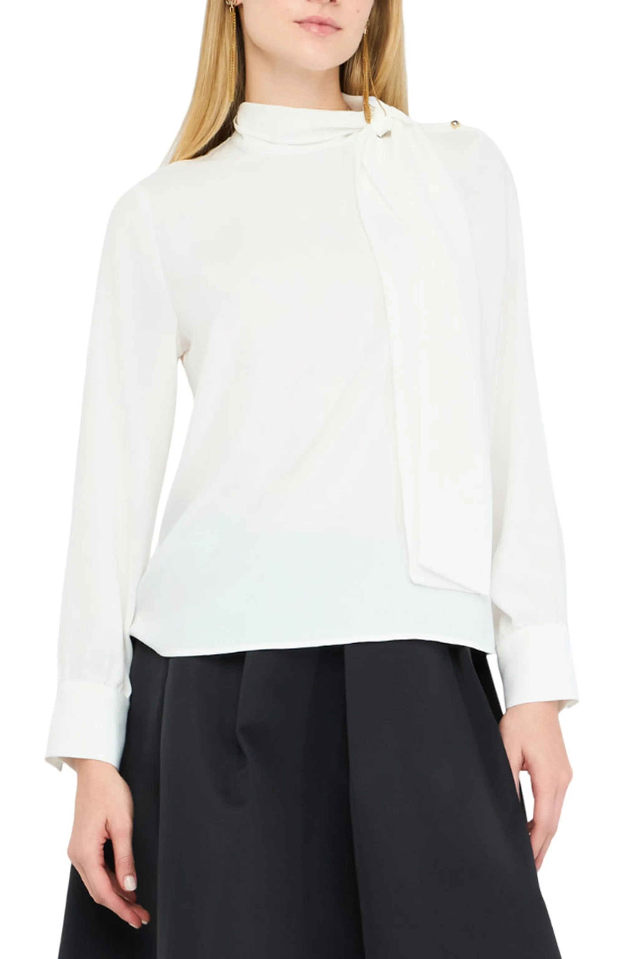 Liujo Jeans B'Blouse With Scarf' White Mf5281T4241 156640