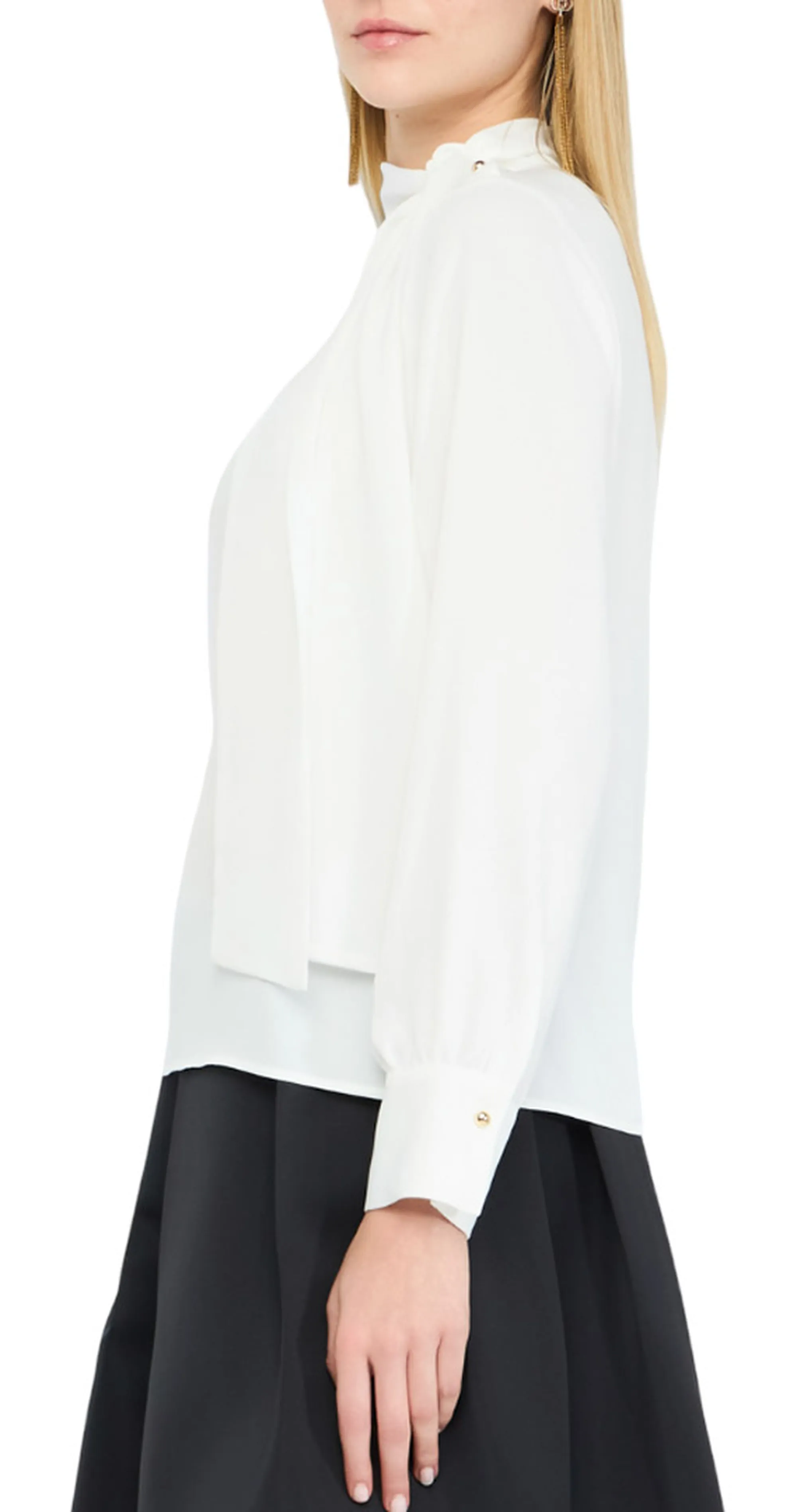 Liujo Jeans B'Blouse With Scarf' White Mf5281T4241 156641