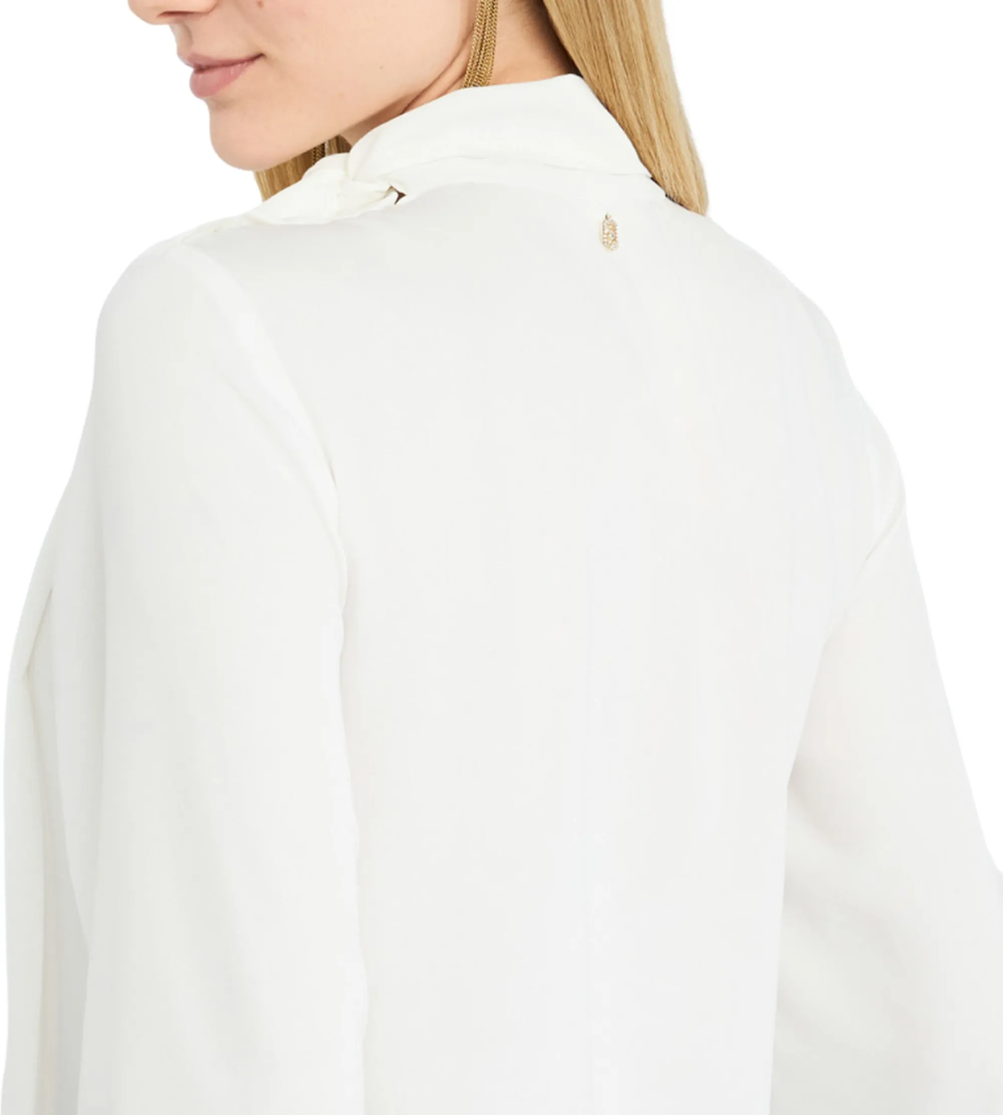 Liujo Jeans B'Blouse With Scarf' White Mf5281T4241 156649