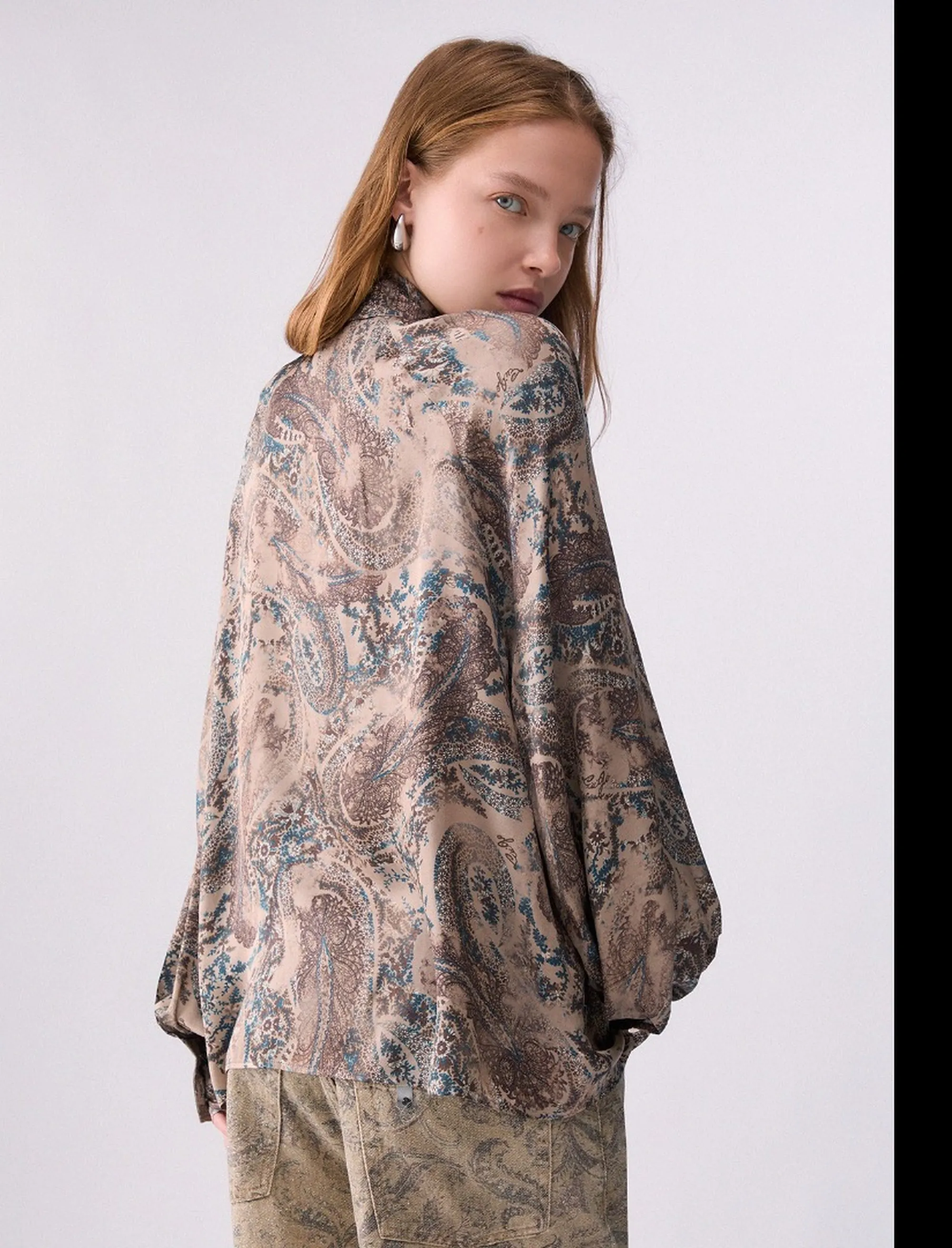 Liujo Jeans Blusa In Raso Multicolor Wf6423Ts061 188628