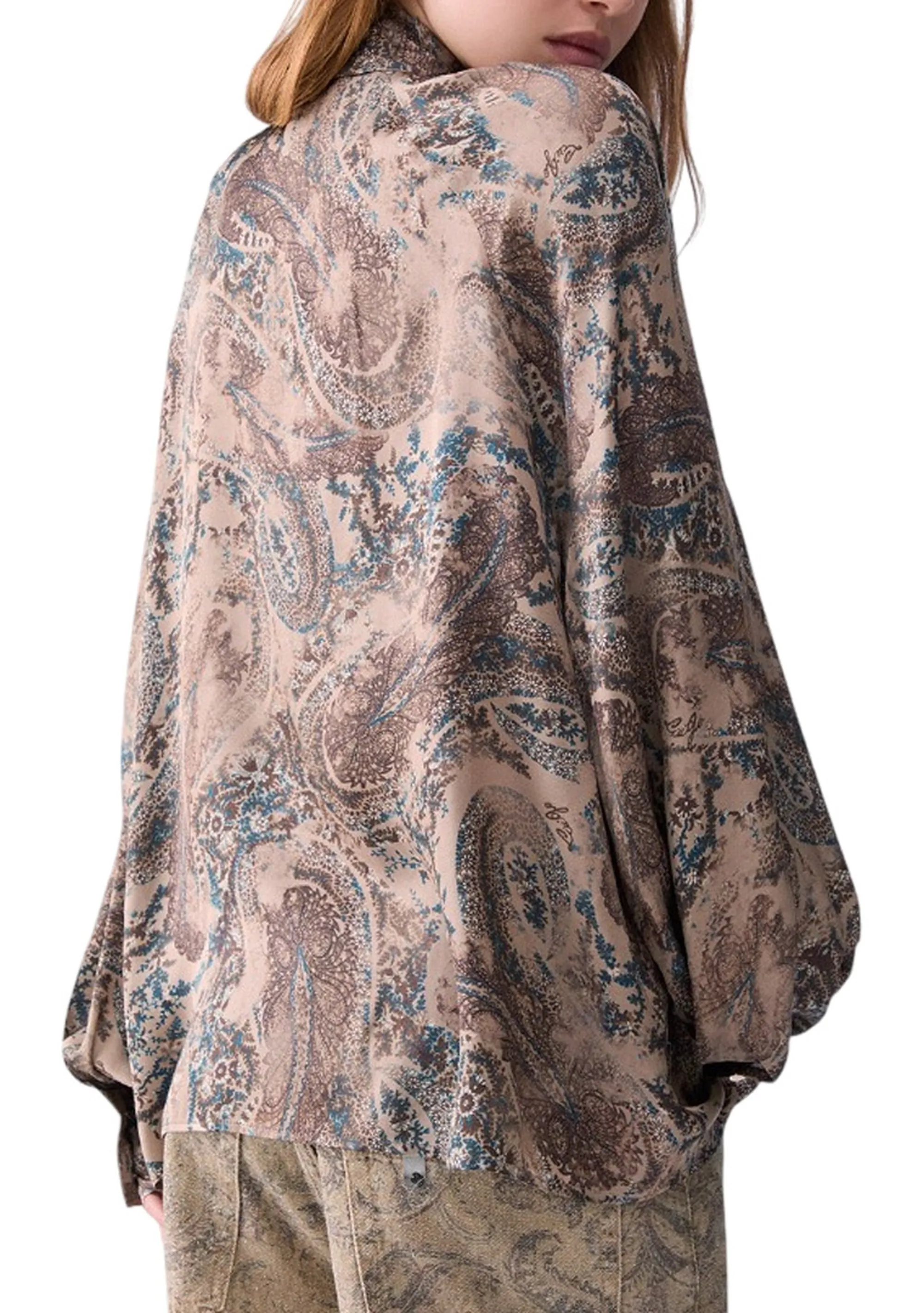 Liujo Jeans Blusa In Raso Multicolor Wf6423Ts061 189005