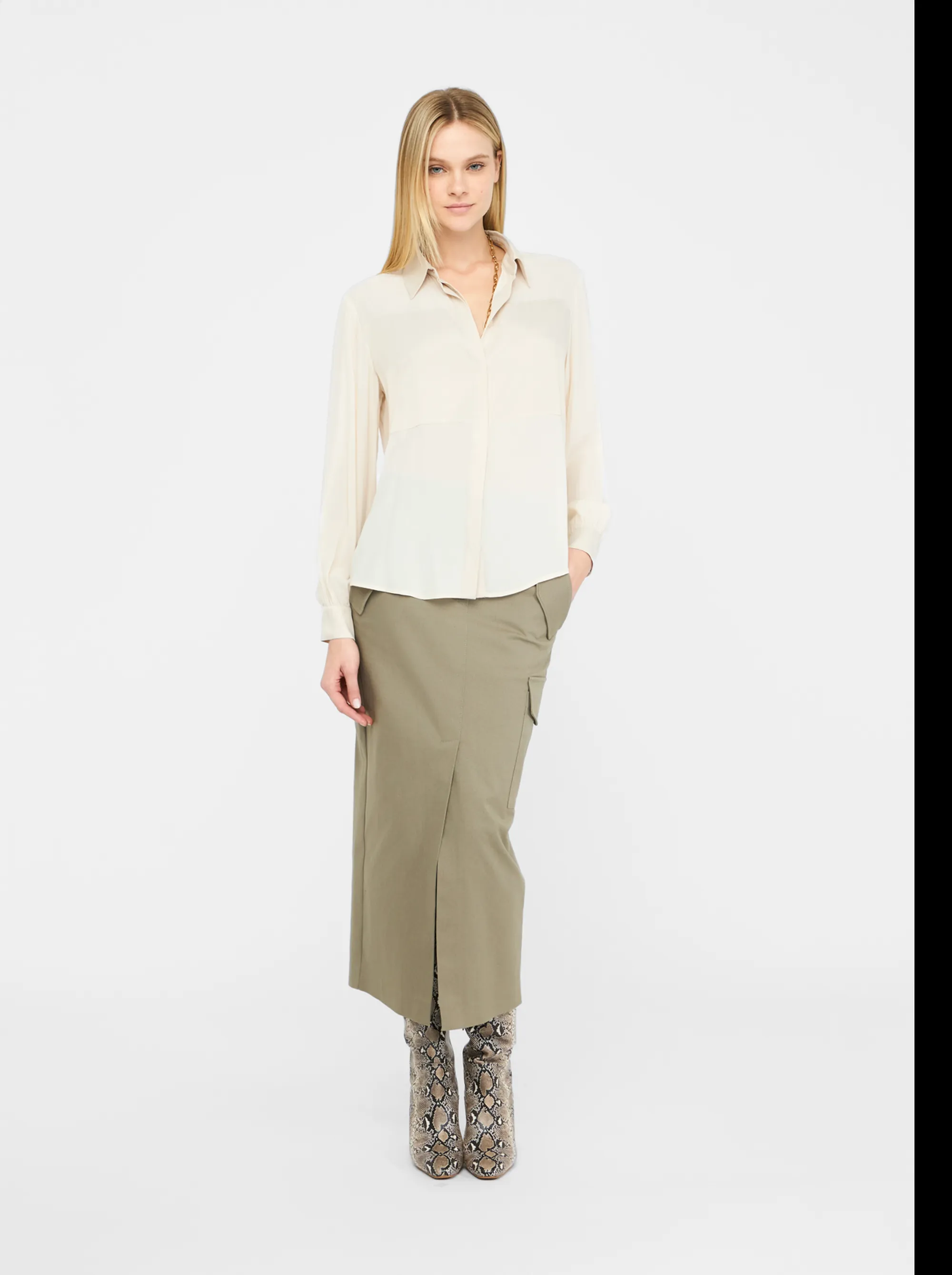 Liujo Jeans B'Crepe Shirt' Beige Mf5106T2578 156293