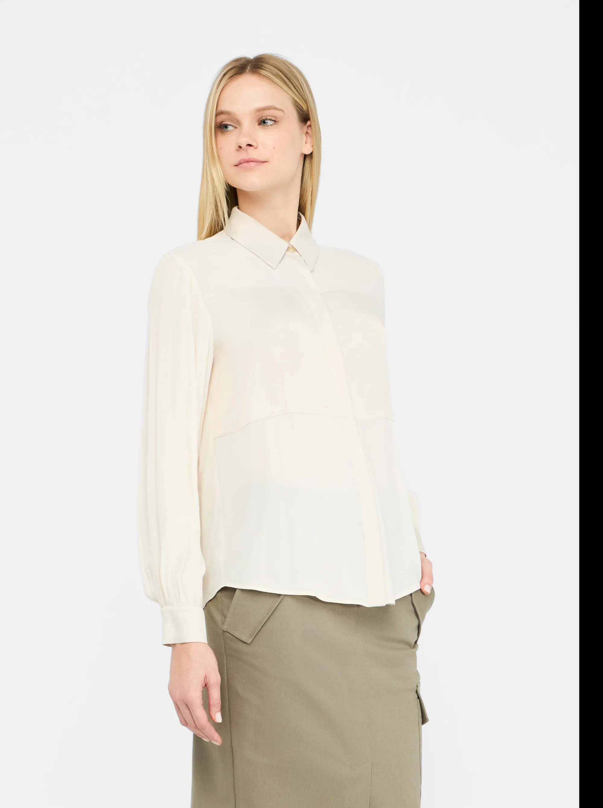 Liujo Jeans B'Crepe Shirt' Beige Mf5106T2578 156295