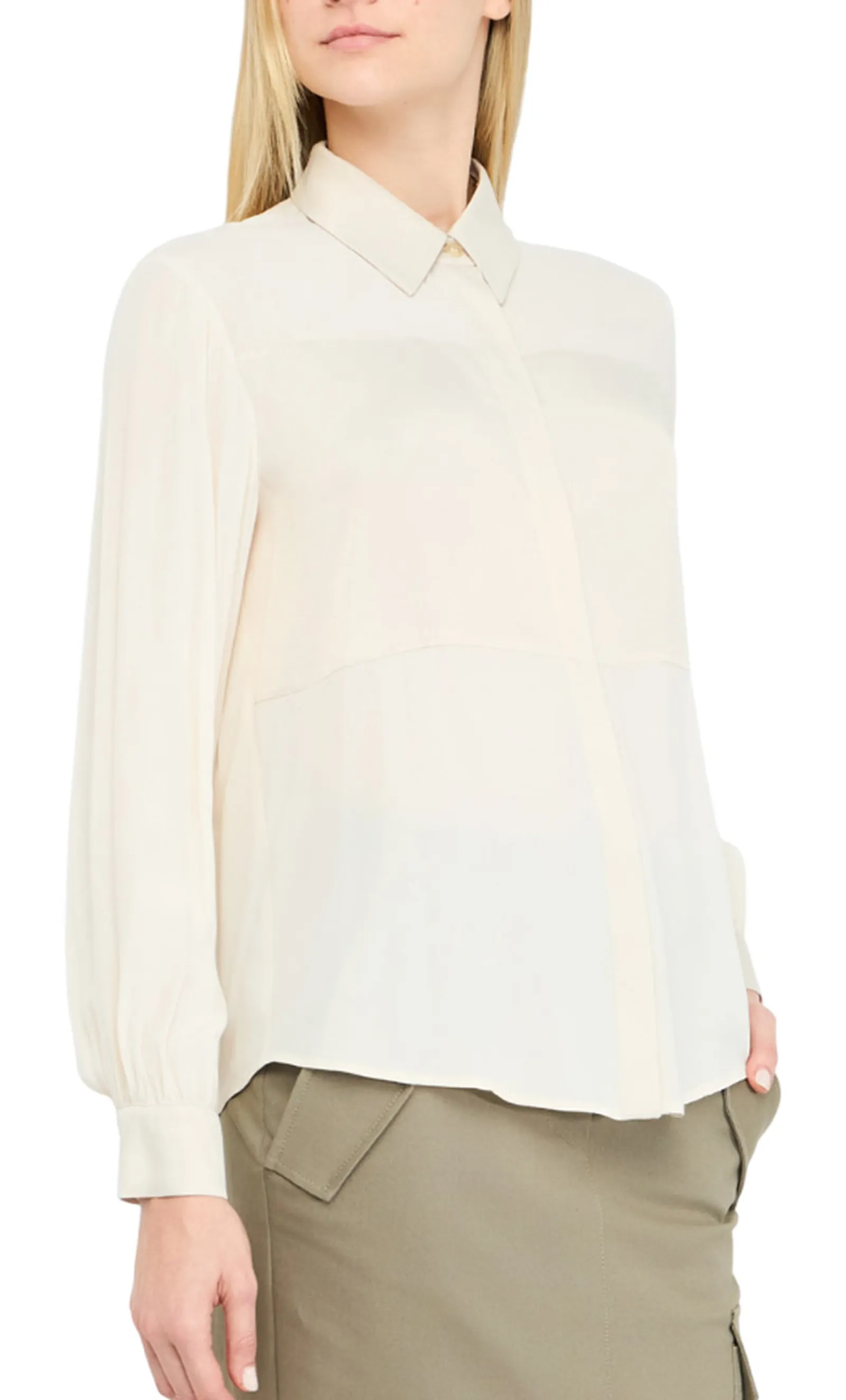 Liujo Jeans Camicia In Crepe Beige Mf5106T2578 156999