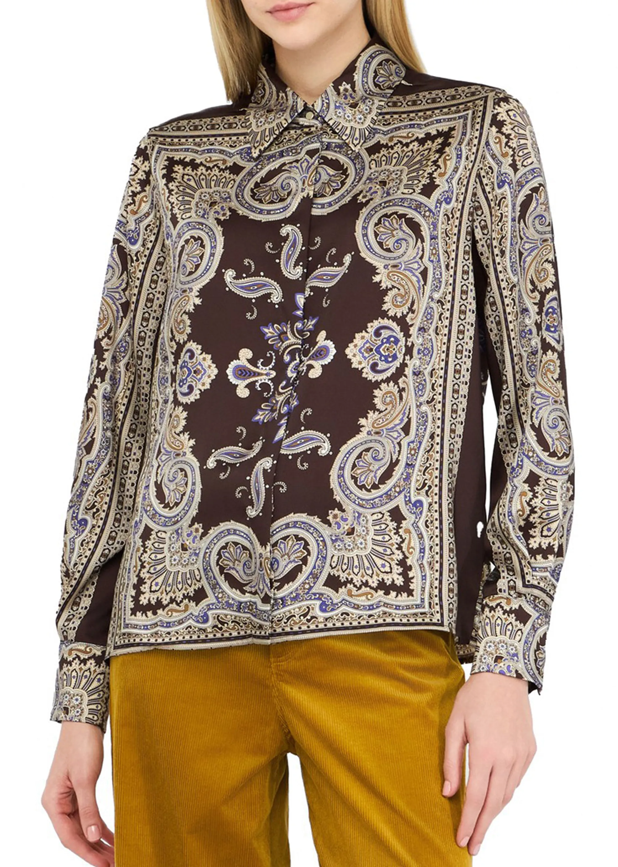 Liujo Jeans B'Twill Shirt' Brown Mf5393Ts117 160023