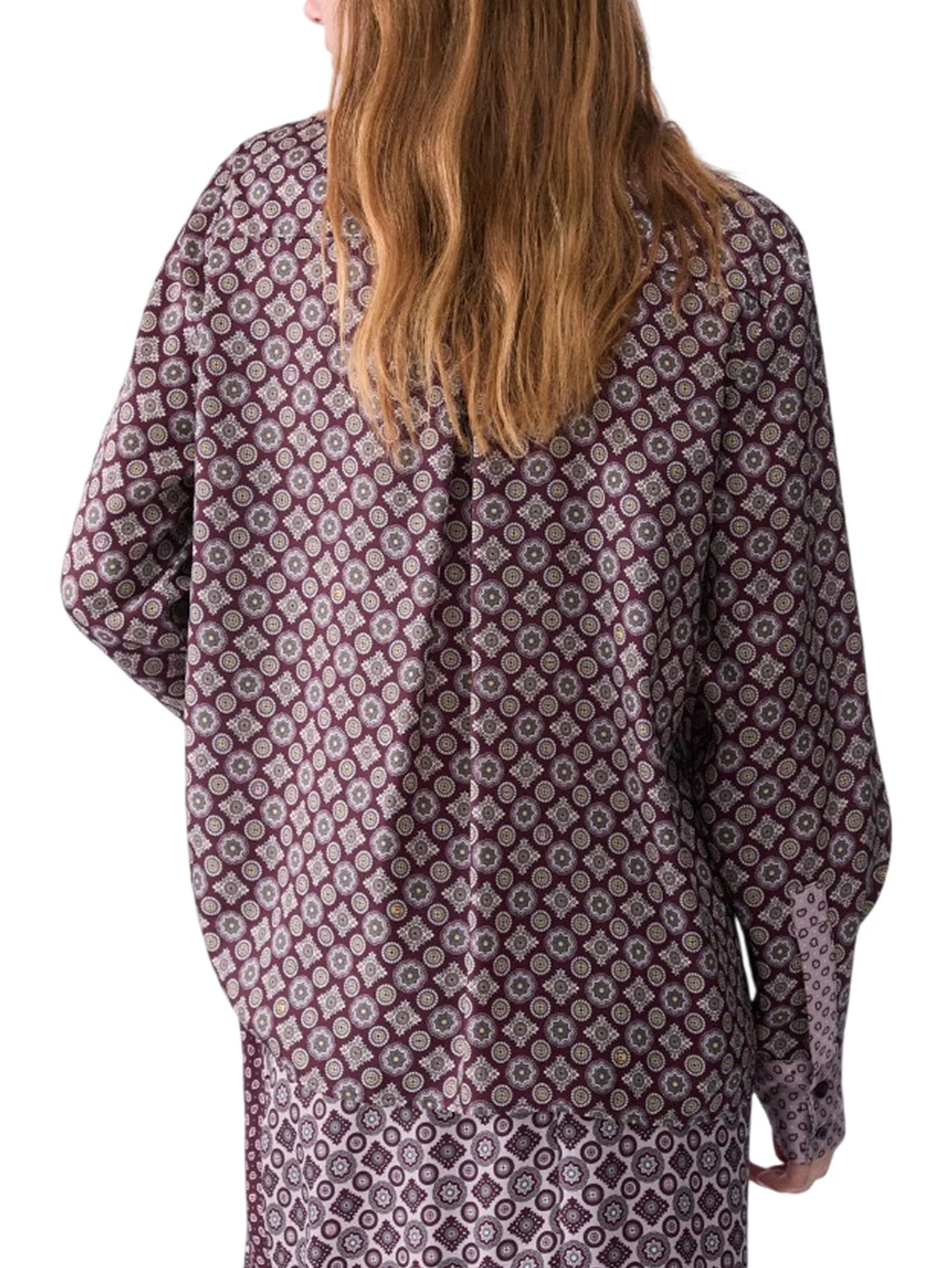 Liujo Jeans Camicia In Twill Stampato Viola Wf6198Ts531 185930