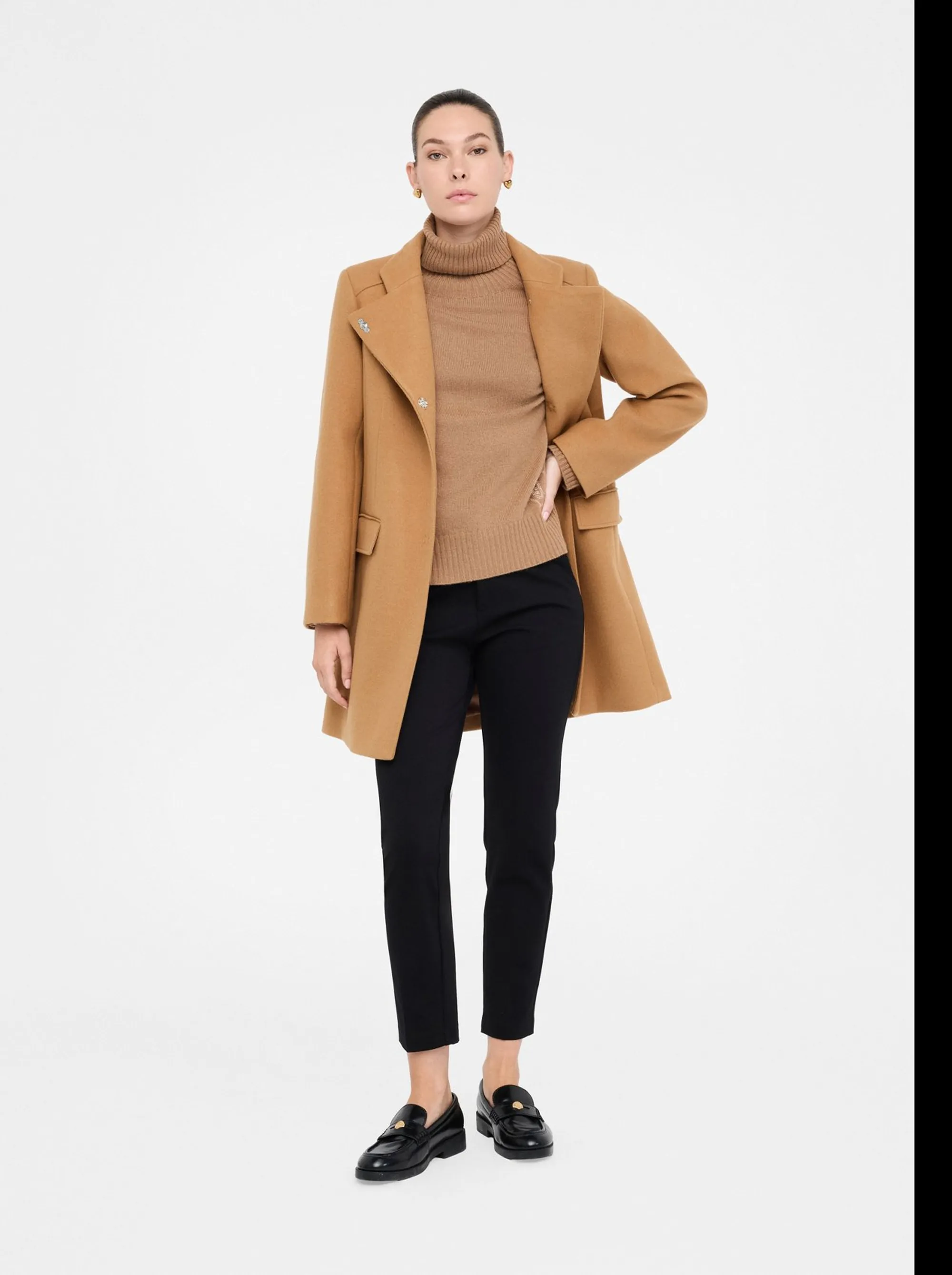 Liujo Jeans B'Double Cloth Coat' Beige Mf5119J4873 156237