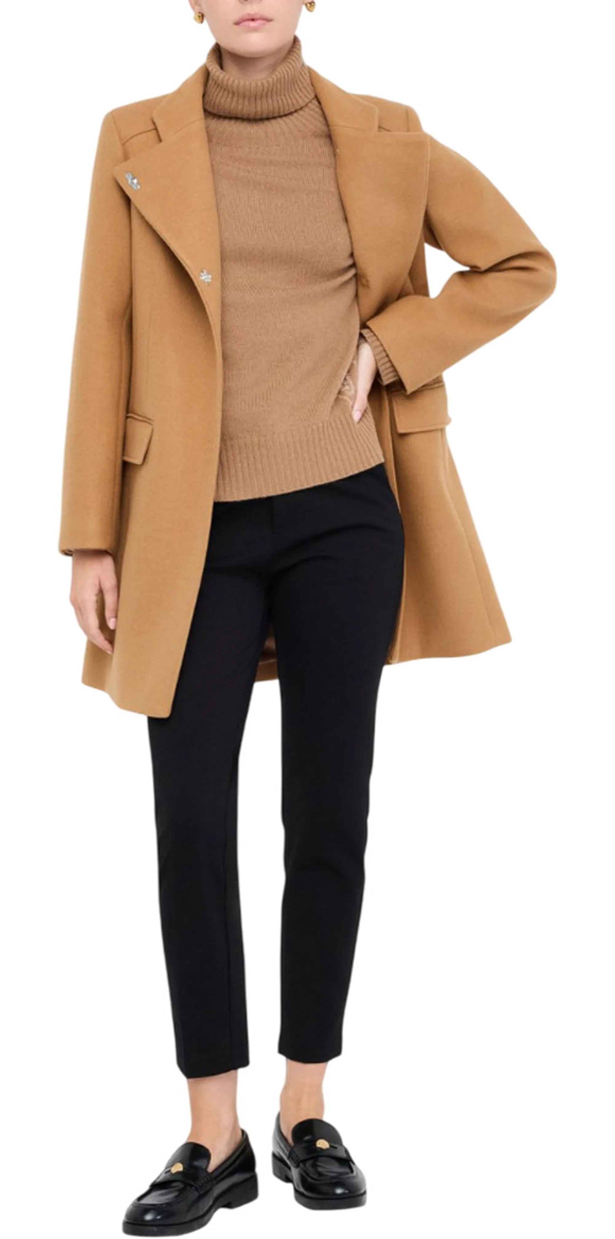 Liujo Jeans Cappotto In Panno Doppio Beige Mf5119J4873 156893