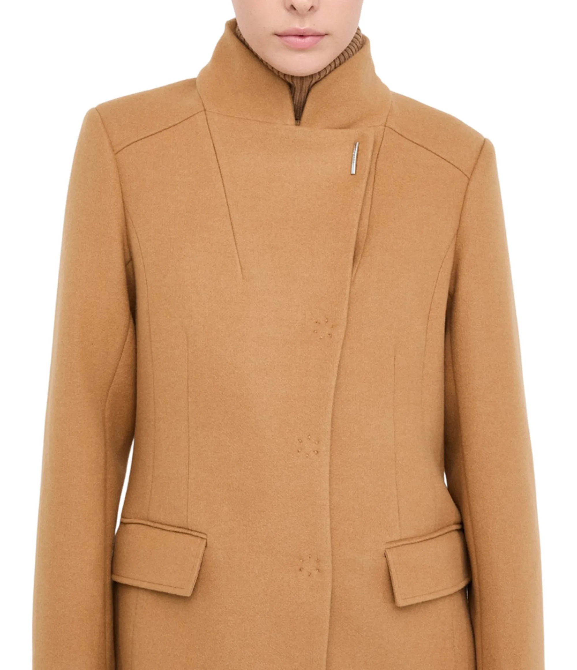 Liujo Jeans Cappotto In Panno Doppio Beige Mf5119J4873 156895