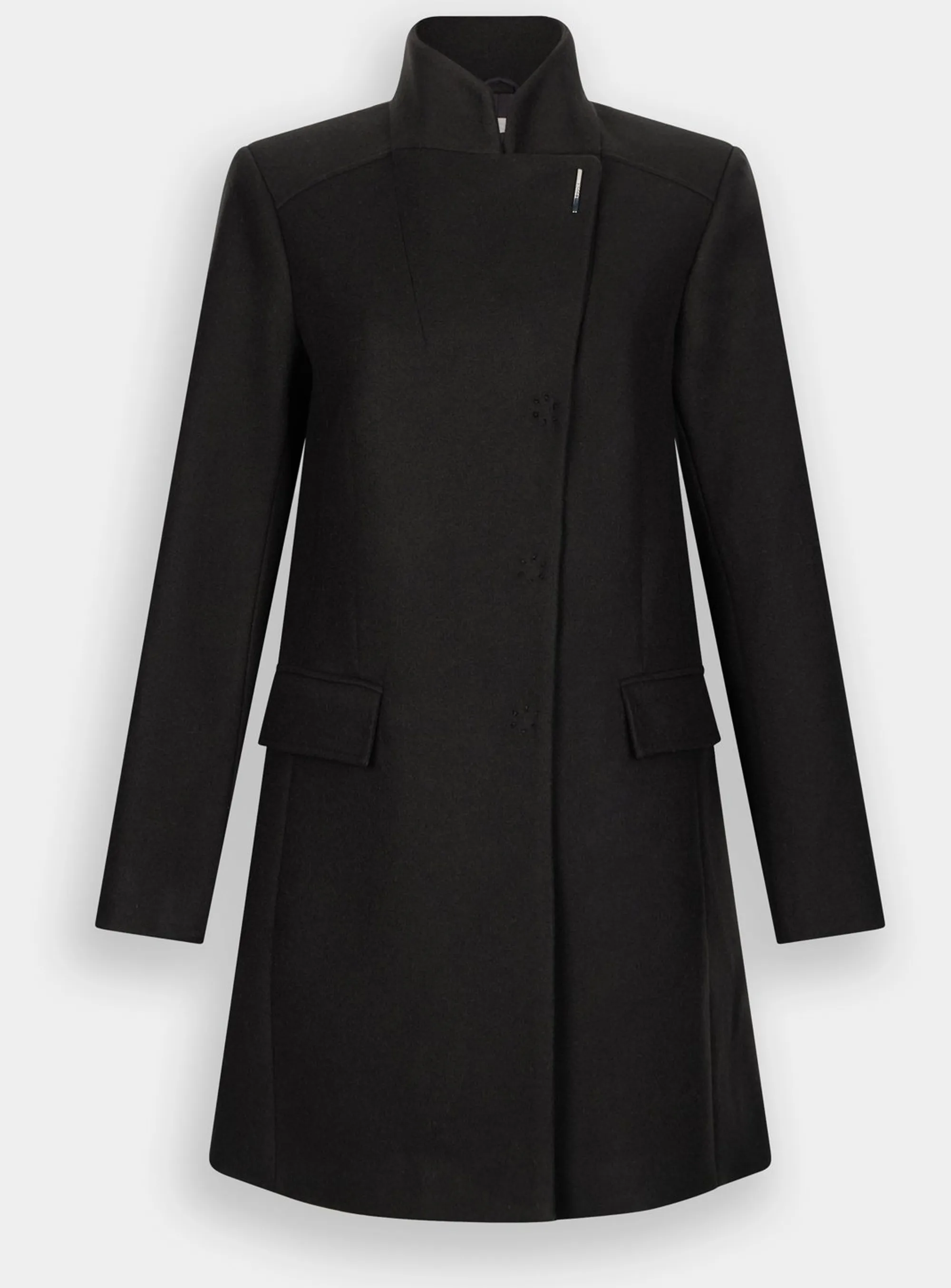 Liujo Jeans B'Double Cloth Coat' Black Mf5119J4873 156229