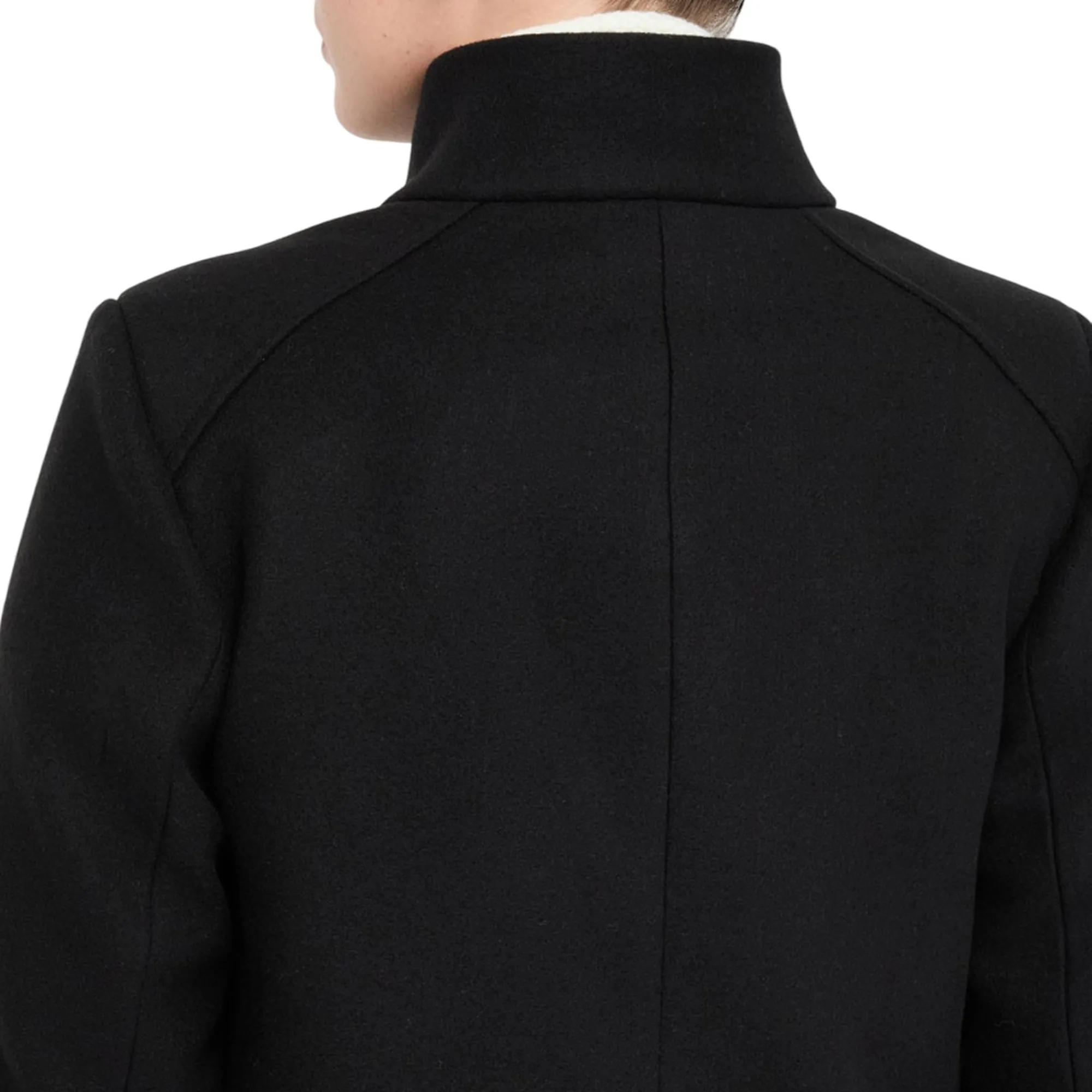 Liujo Jeans Cappotto In Panno Doppio Nero Mf5119J4873 156954