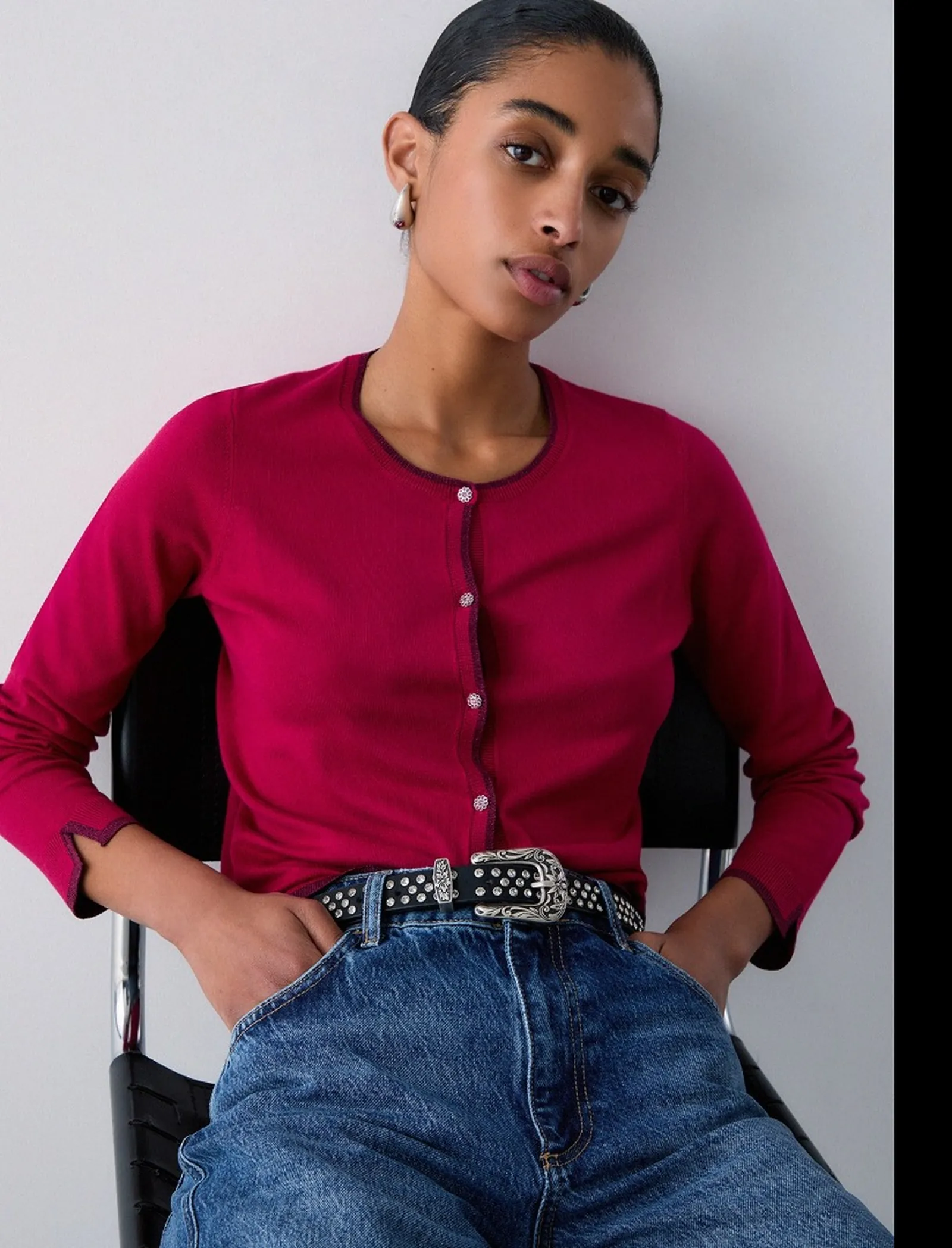 Liujo Jeans Cardigan Fuxia Wa6280Ms49I 183353