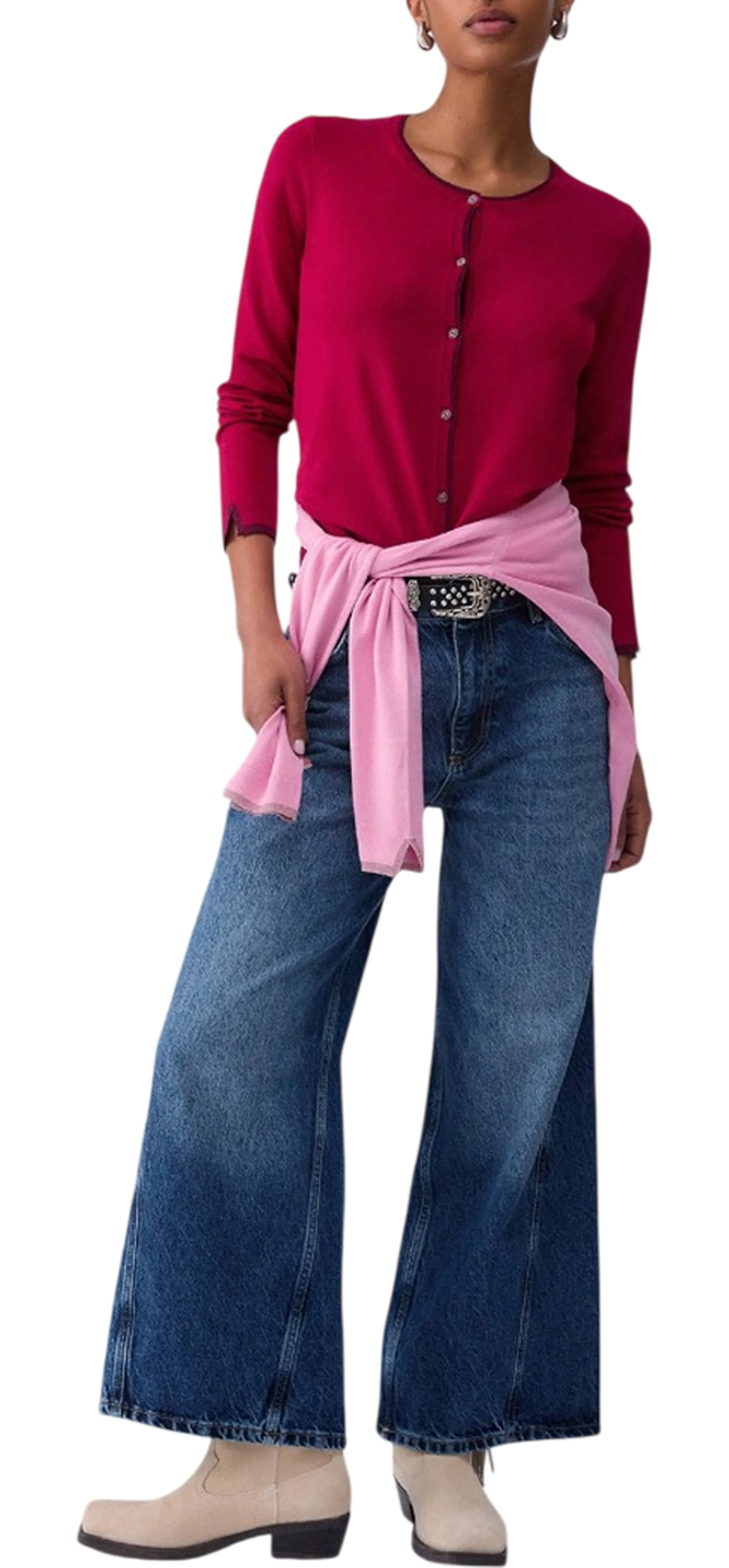 Liujo Jeans Cardigan Fuxia Wa6280Ms49I 183509