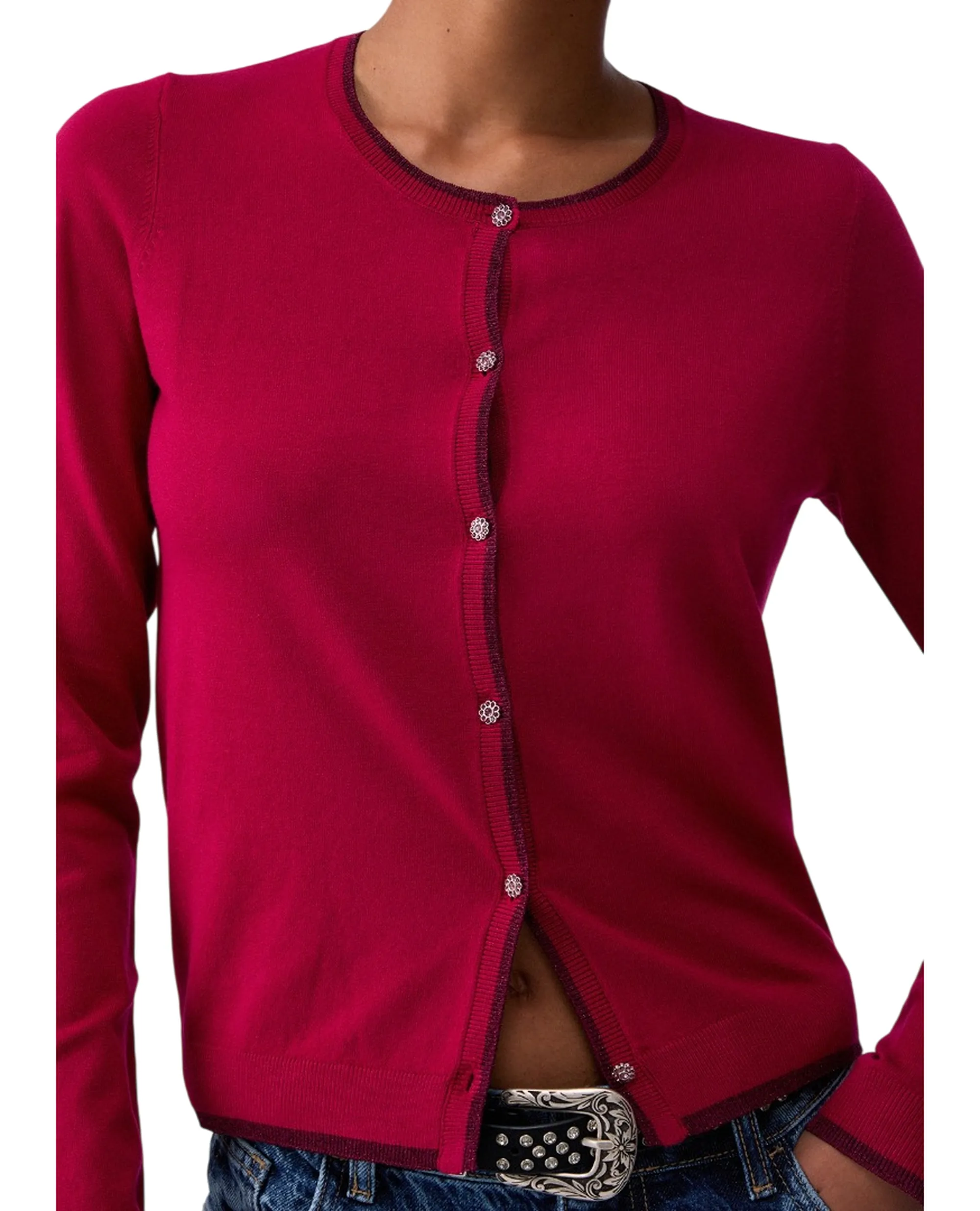 Liujo Jeans Cardigan Fuxia Wa6280Ms49I 183511
