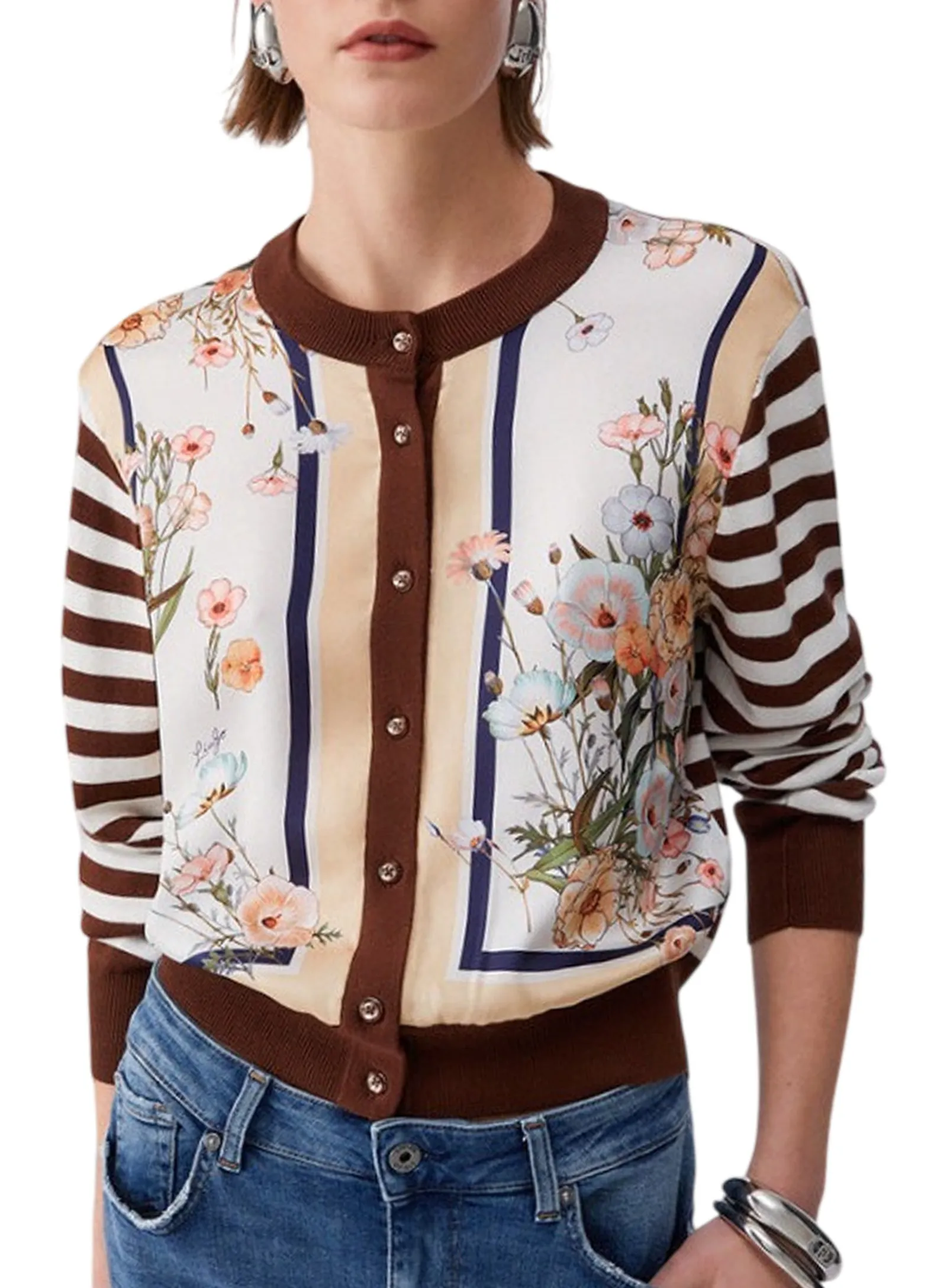 Liujo Jeans Cardigan Multicolor Wa6384Ms49I 177575