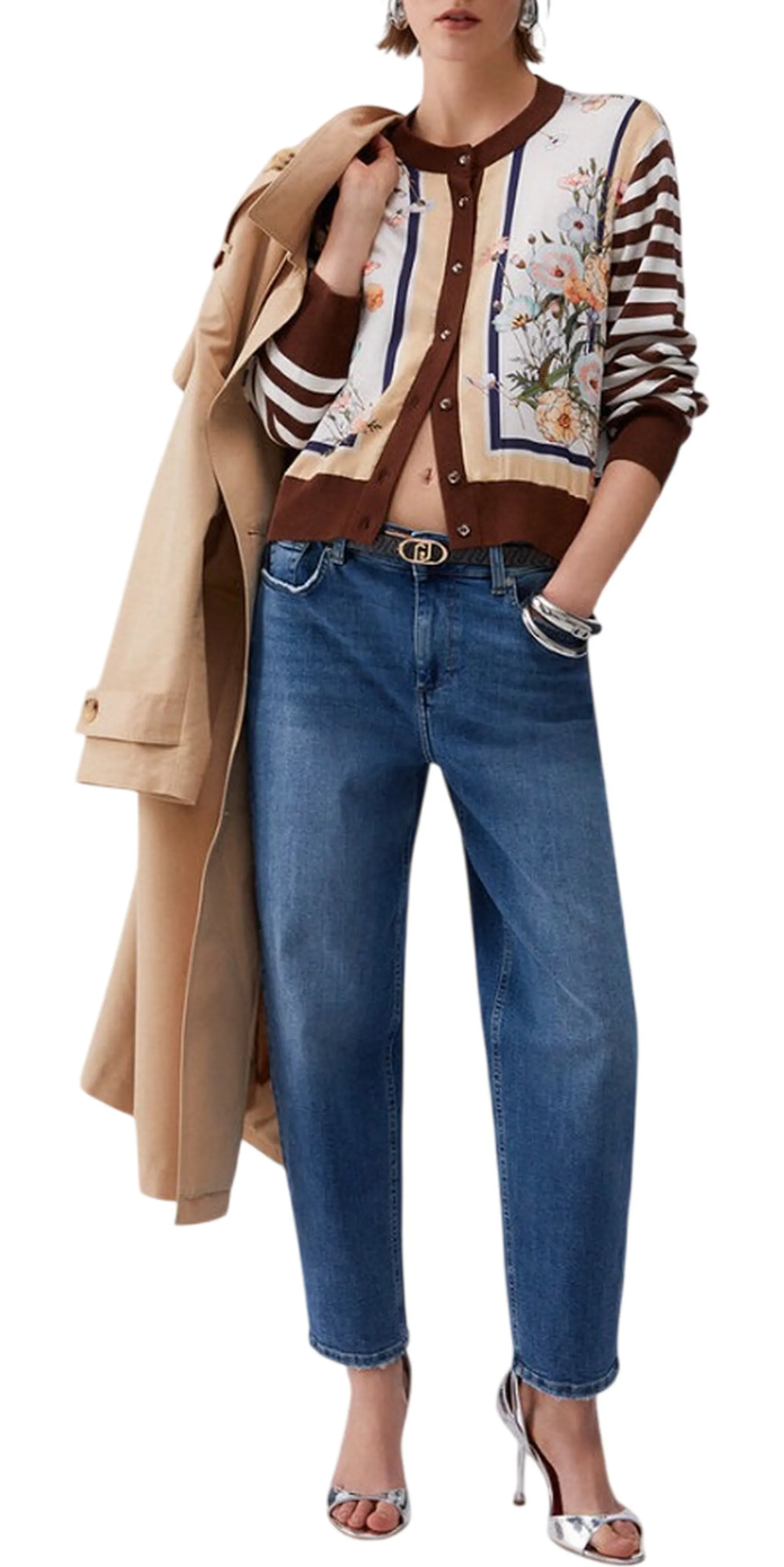 Liujo Jeans B'Cardigan ' Multicolor Wa6384Ms49I 177576