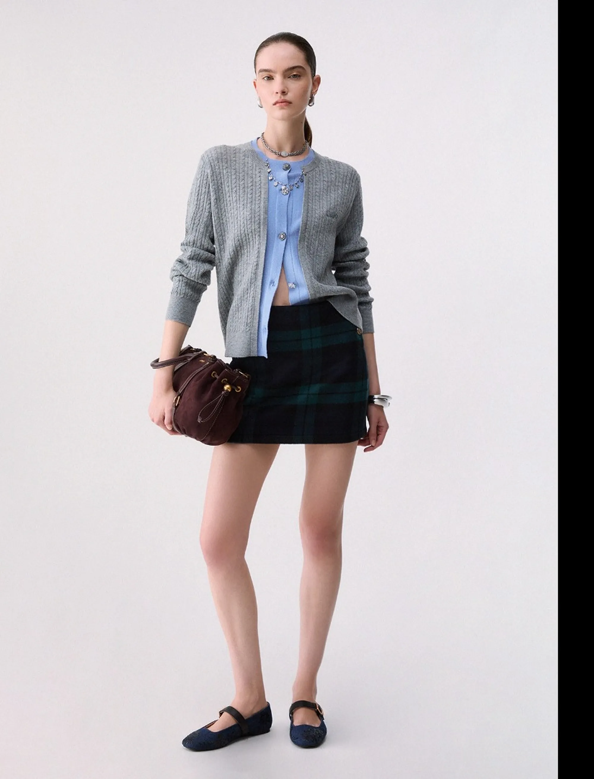 Liujo Jeans B'With Jewel Buttons Cardigan ' Grey Wf6108Ma88R 188847