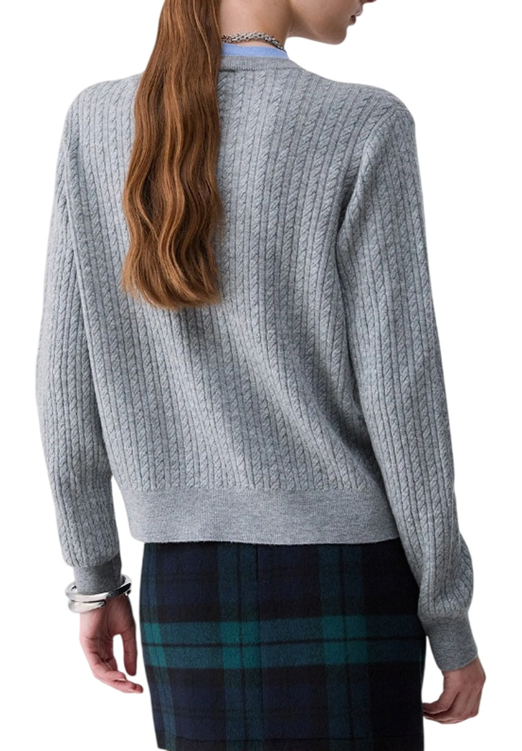 Liujo Jeans Cardigan Con Bottoni Gioiello Grigio Wf6108Ma88R 188977