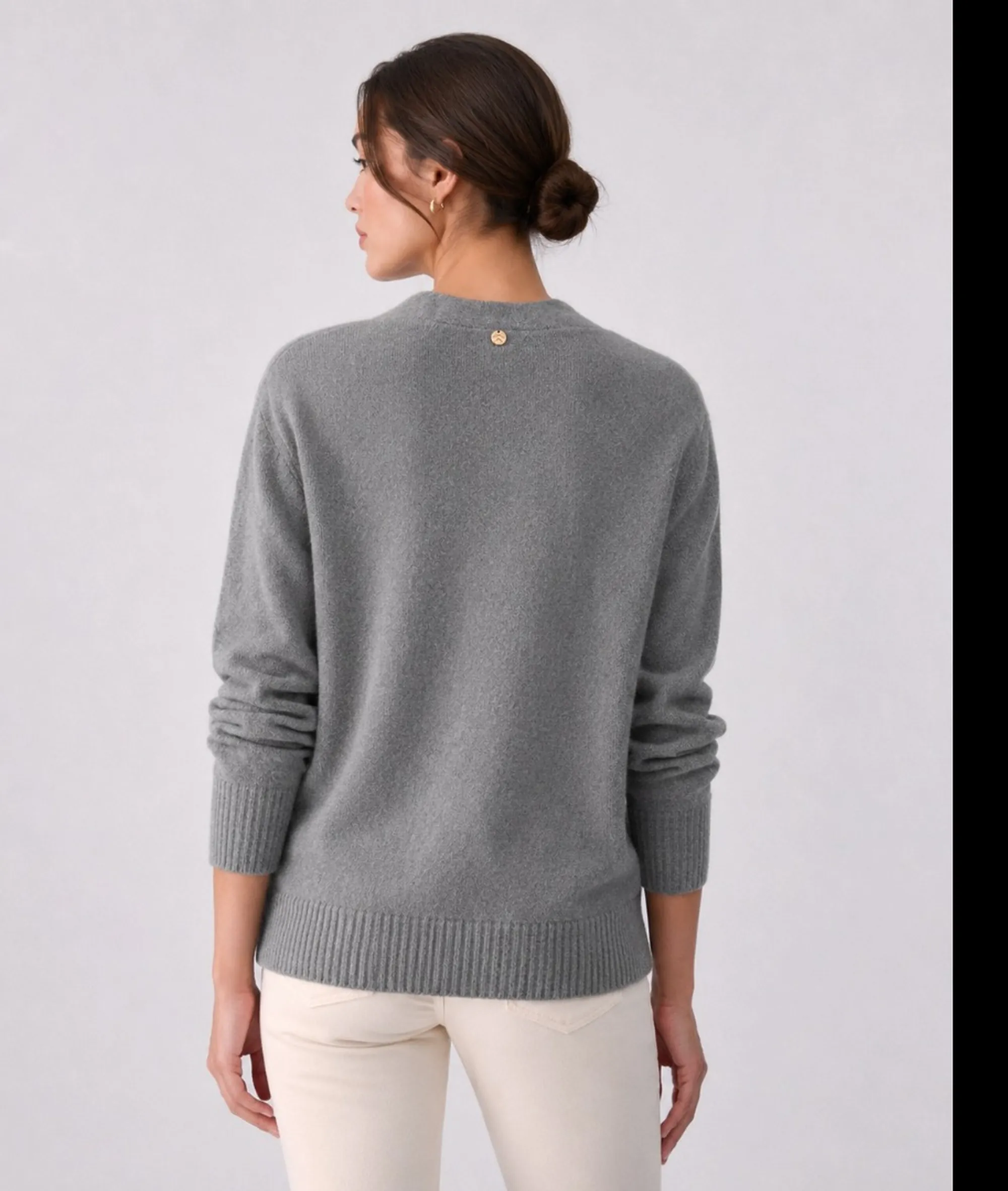 Liujo Jeans Cardigan In Pura Lana Liujo Grigio Wf6417Ms009 185630
