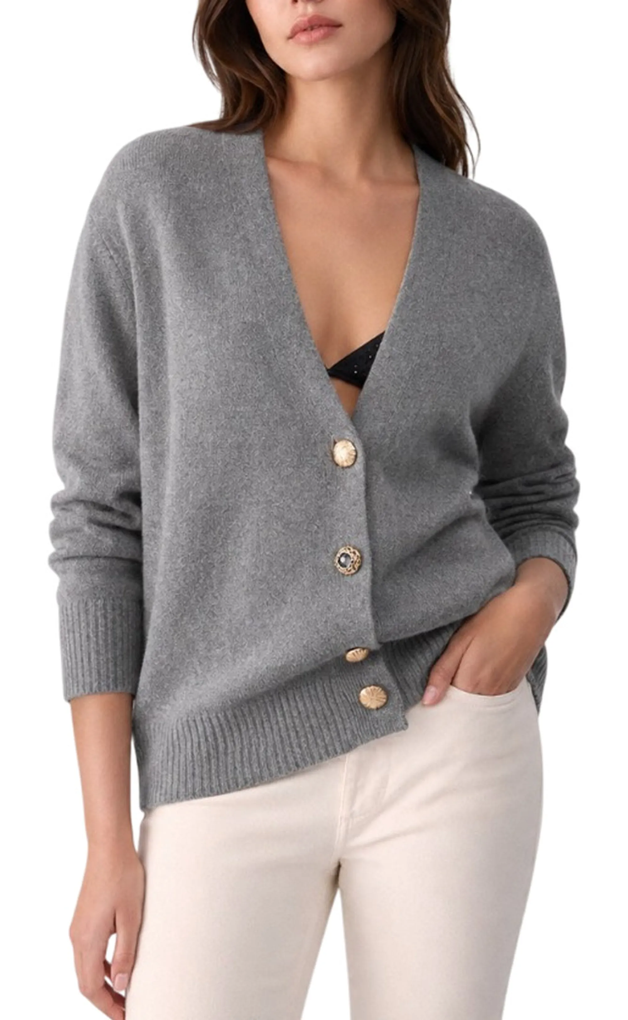 Liujo Jeans B'Liujo Pure Wool Cardigan' Grey Wf6417Ms009 186217