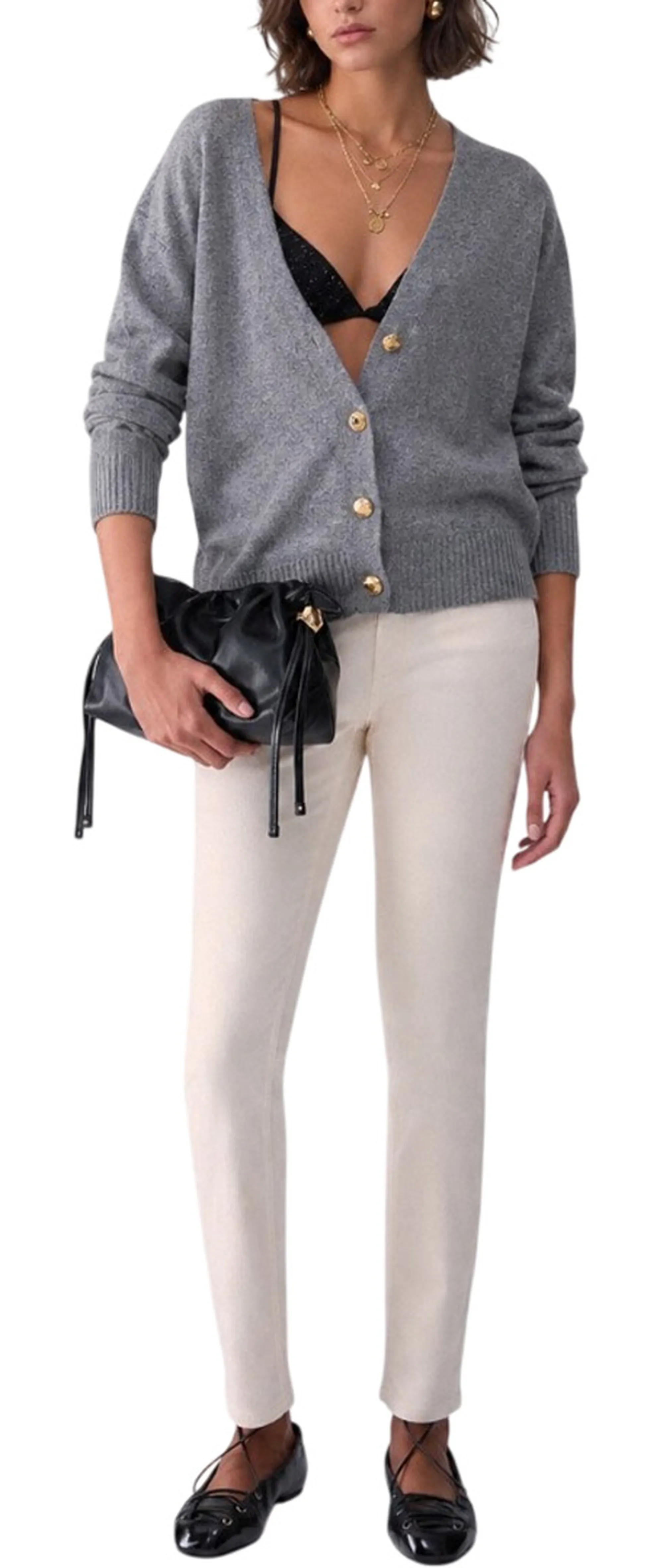 Liujo Jeans B'Liujo Pure Wool Cardigan' Grey Wf6417Ms009 186219