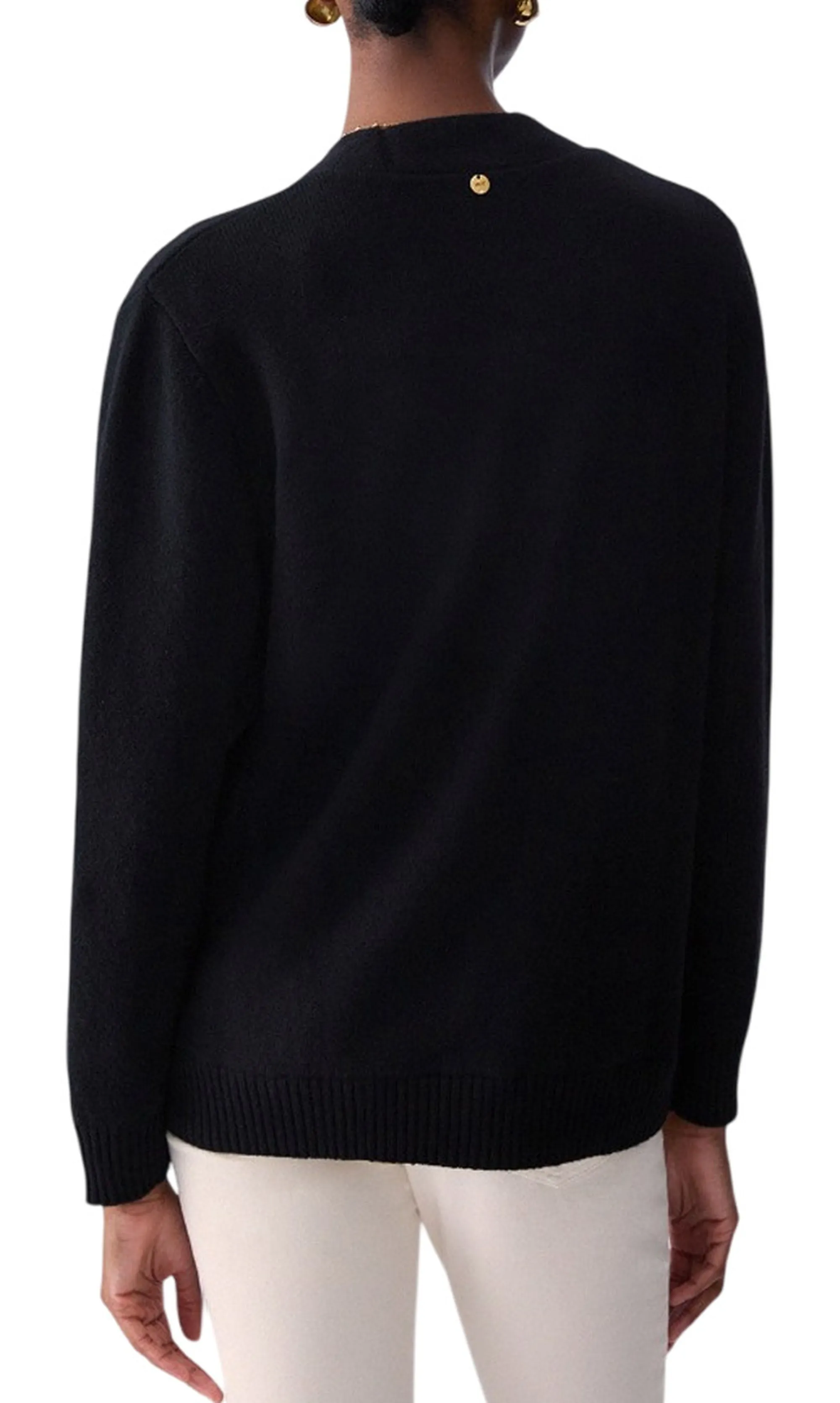 Liujo Jeans B'Liujo Pure Wool Cardigan' Black Wf6417Ms009 186214