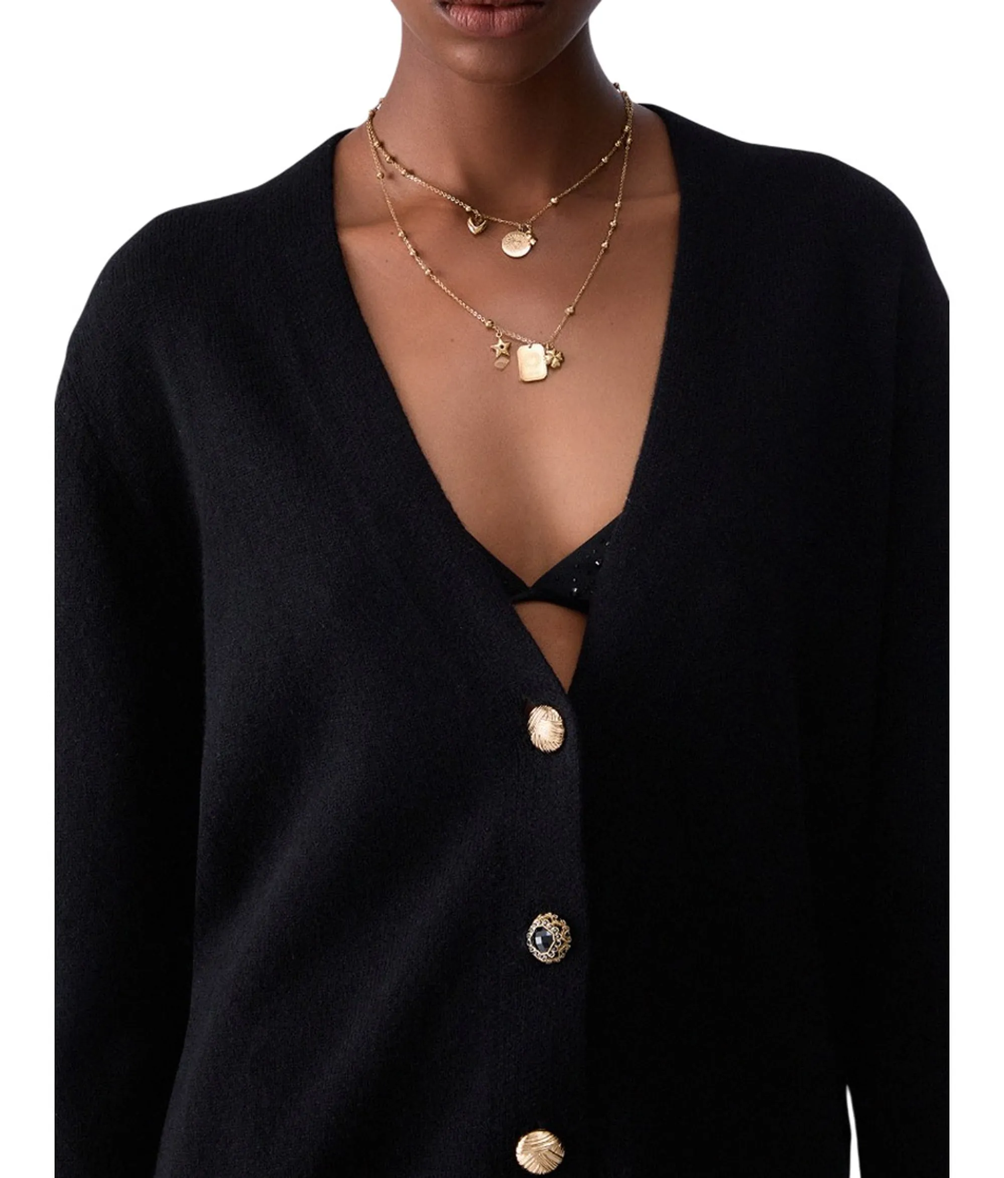 Liujo Jeans B'Liujo Pure Wool Cardigan' Black Wf6417Ms009 186216