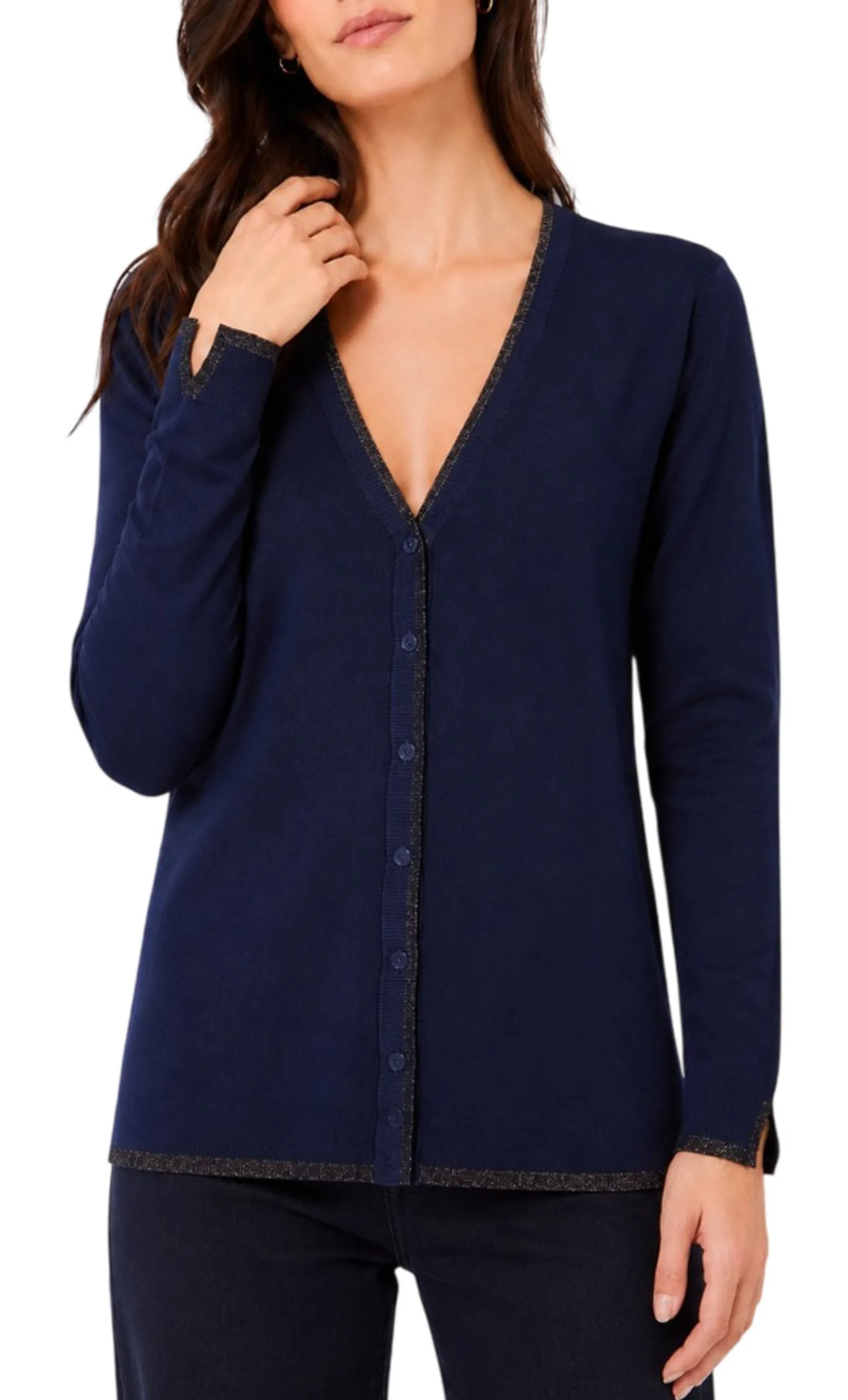 Liujo Jeans Cardigan Liujo Blu Scuro Wf6083Ms49I 188183