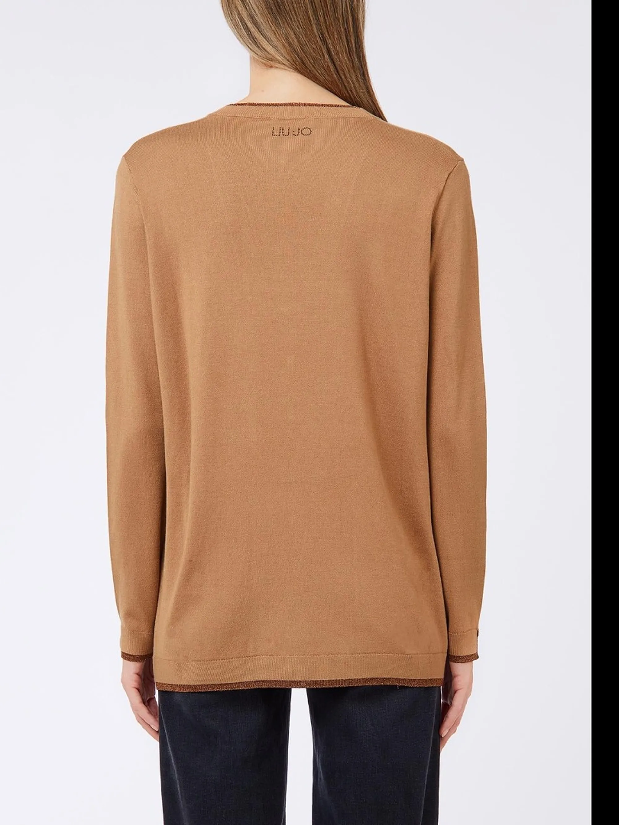 Liujo Jeans B'Cardigan Liujo' Light Brown Wf6083Ms49I 187969