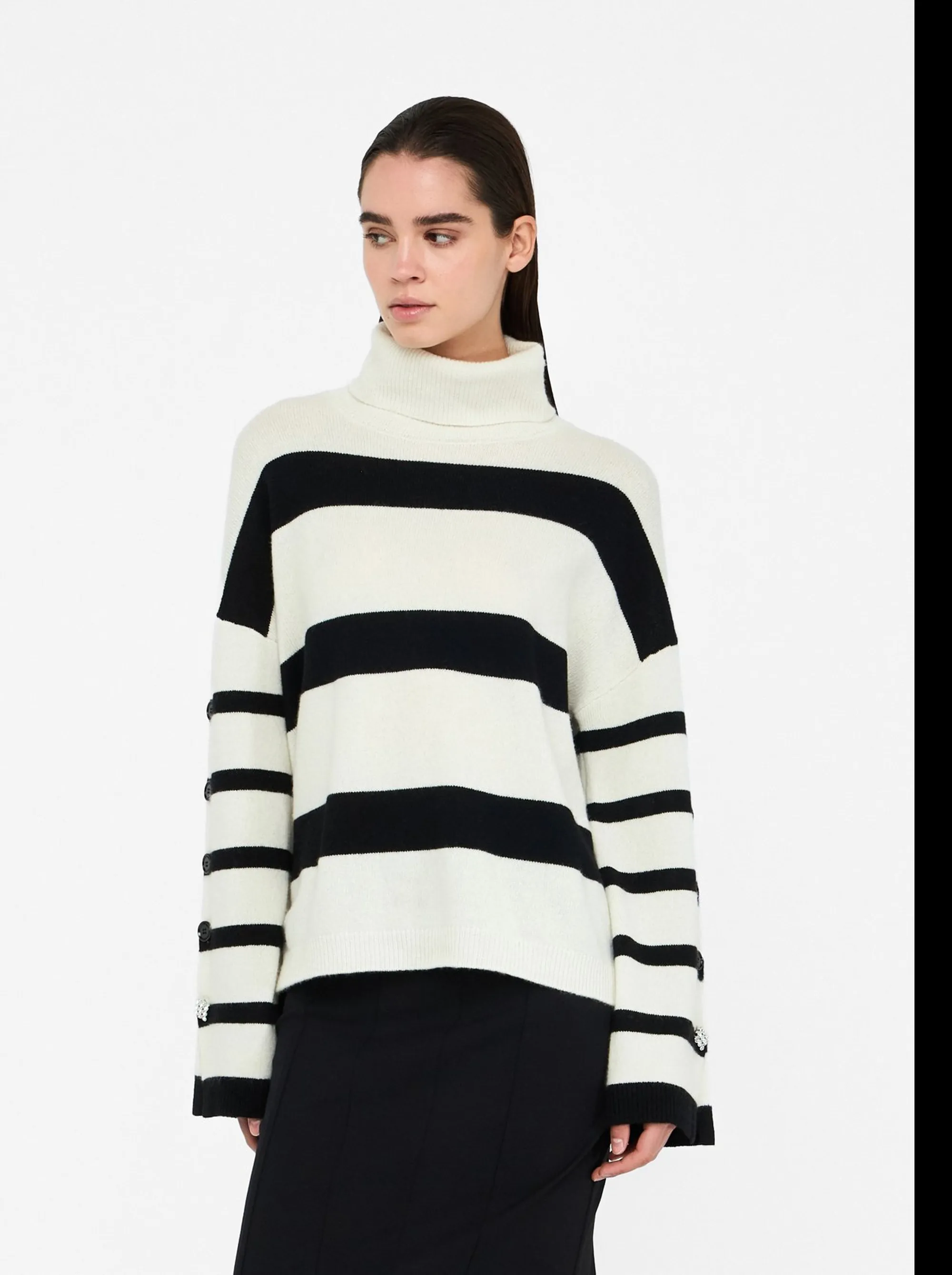 Liujo Jeans B'Wool Turtleneck' White Mf5127Ms009 156353