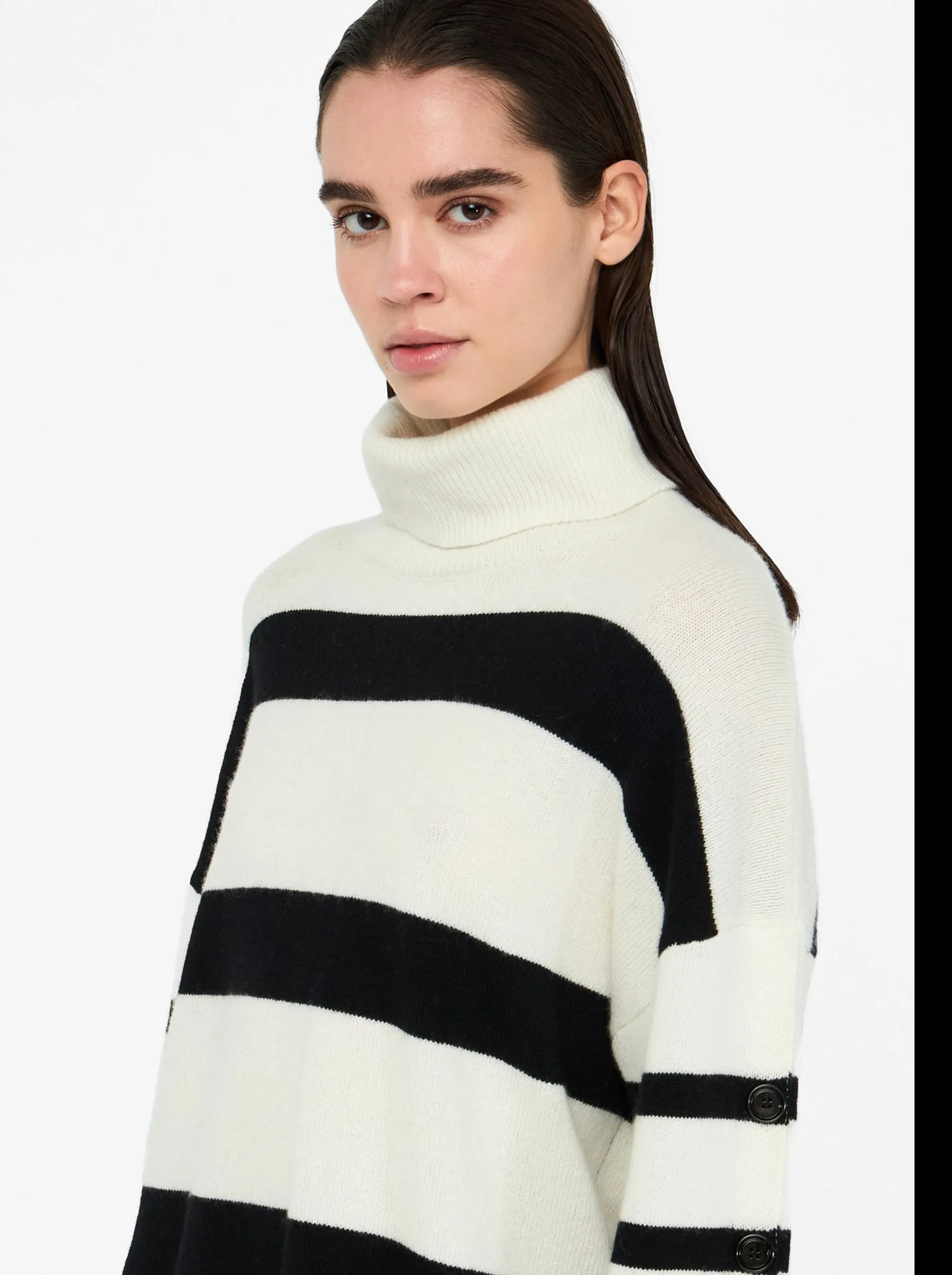 Liujo Jeans B'Wool Turtleneck' White Mf5127Ms009 156357