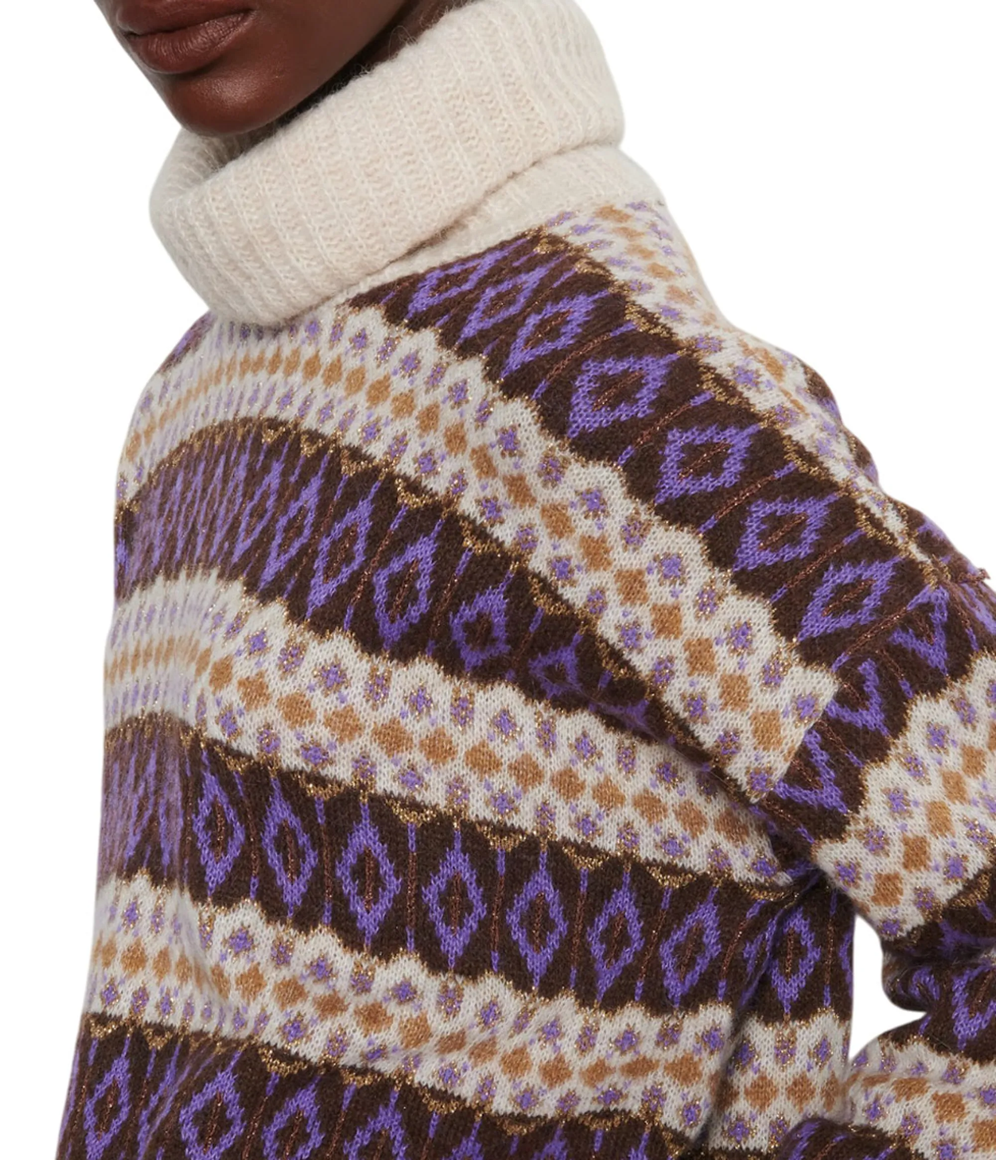 Liujo Jeans B'Lurex Turtleneck' Viola Mf5241Ma58P 156666