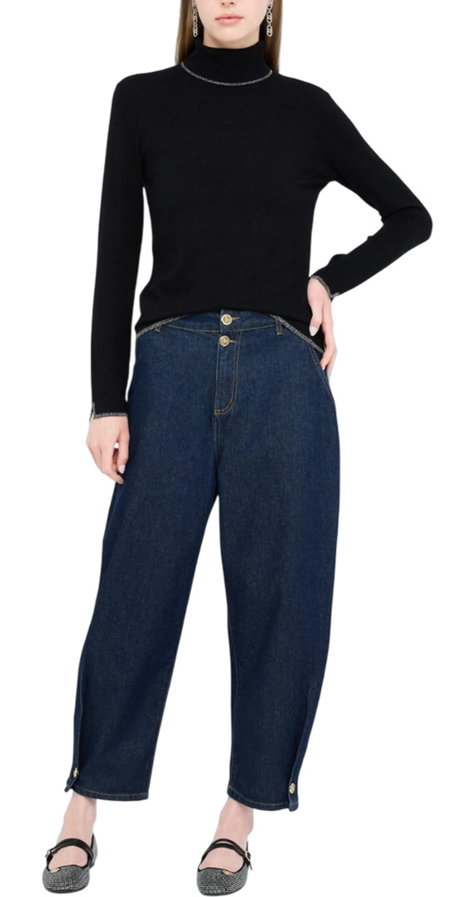 Liujo Jeans B'Liujo Turtleneck' Black Mf5229Ms49I 156712