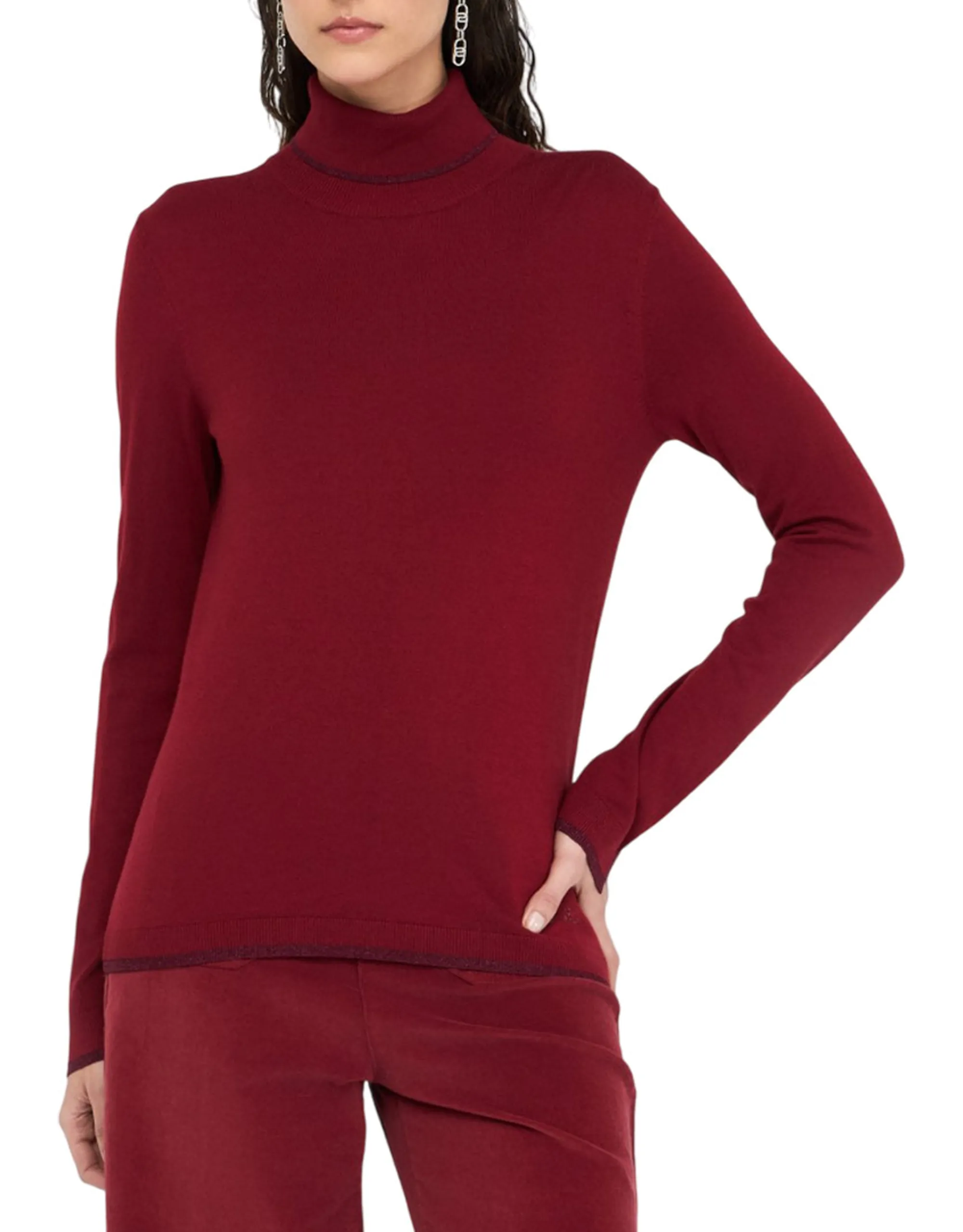 Liujo Jeans B'Liujo Turtleneck' Red Mf5229Ms49I 156695