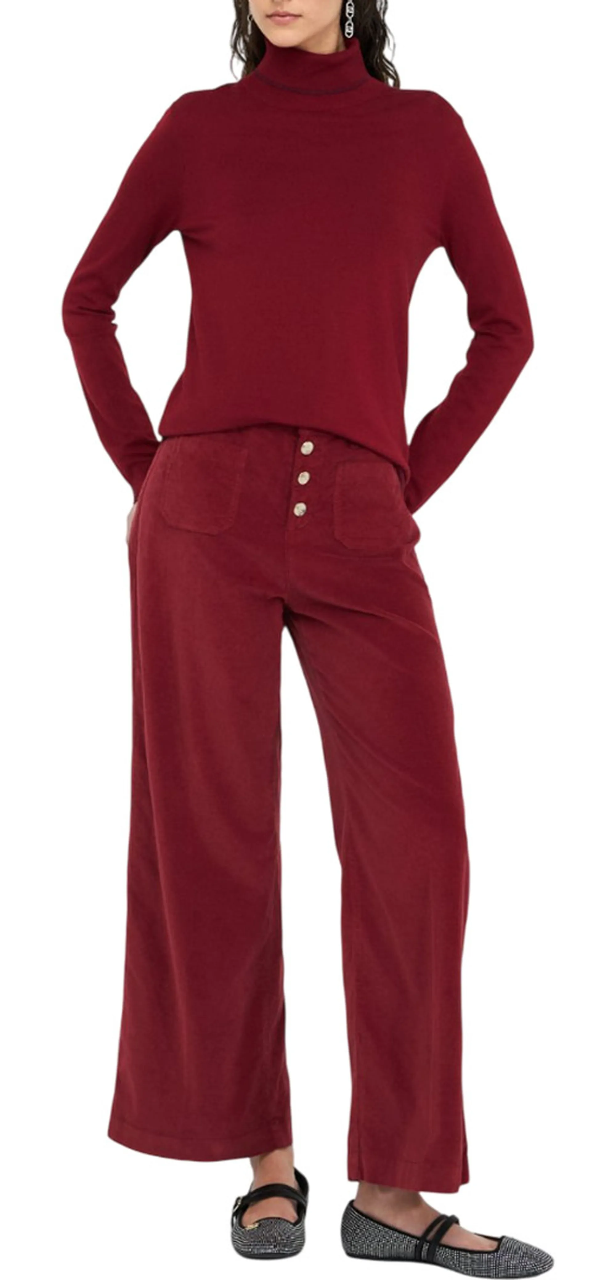 Liujo Jeans B'Liujo Turtleneck' Red Mf5229Ms49I 156703