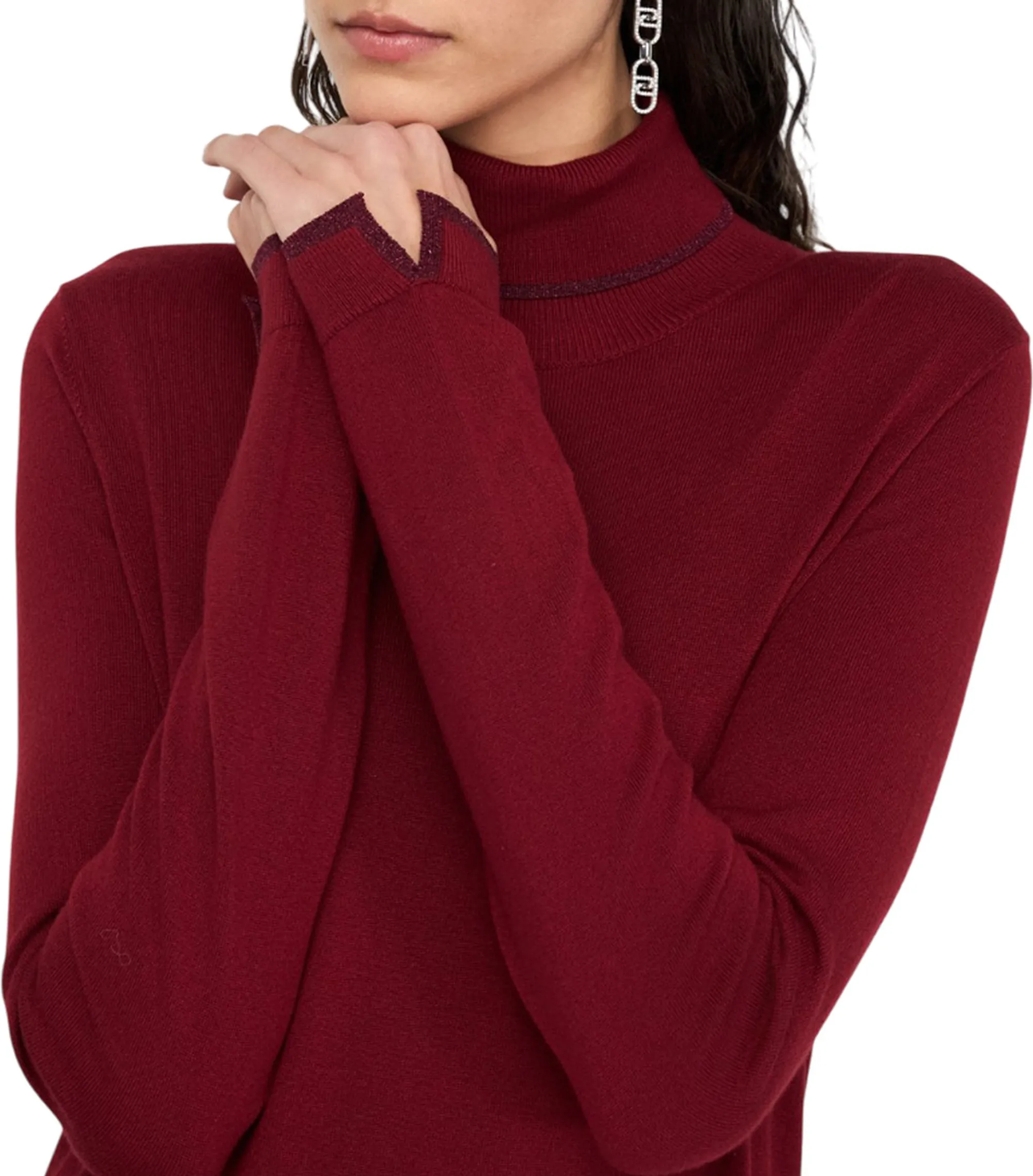 Liujo Jeans B'Liujo Turtleneck' Red Mf5229Ms49I 156704