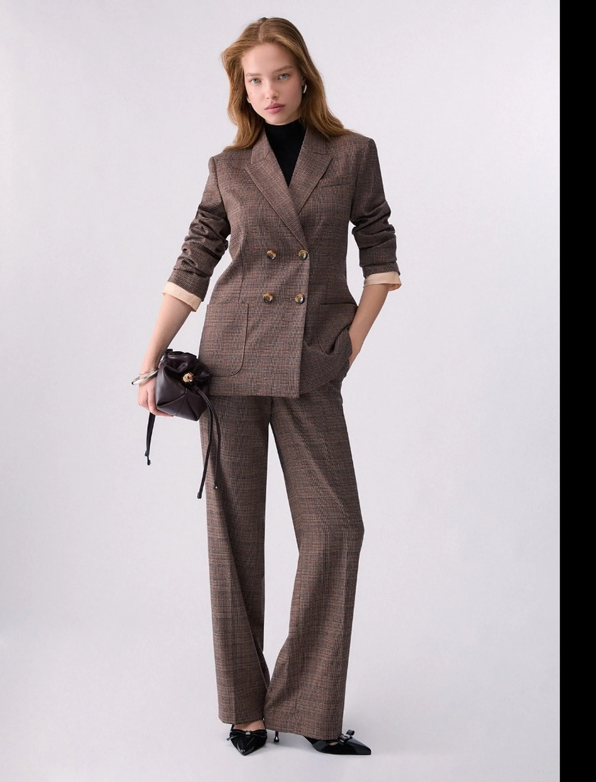 Liujo Jeans Giacca In Principe Di Galles Tartan Wf6443T733A 185558