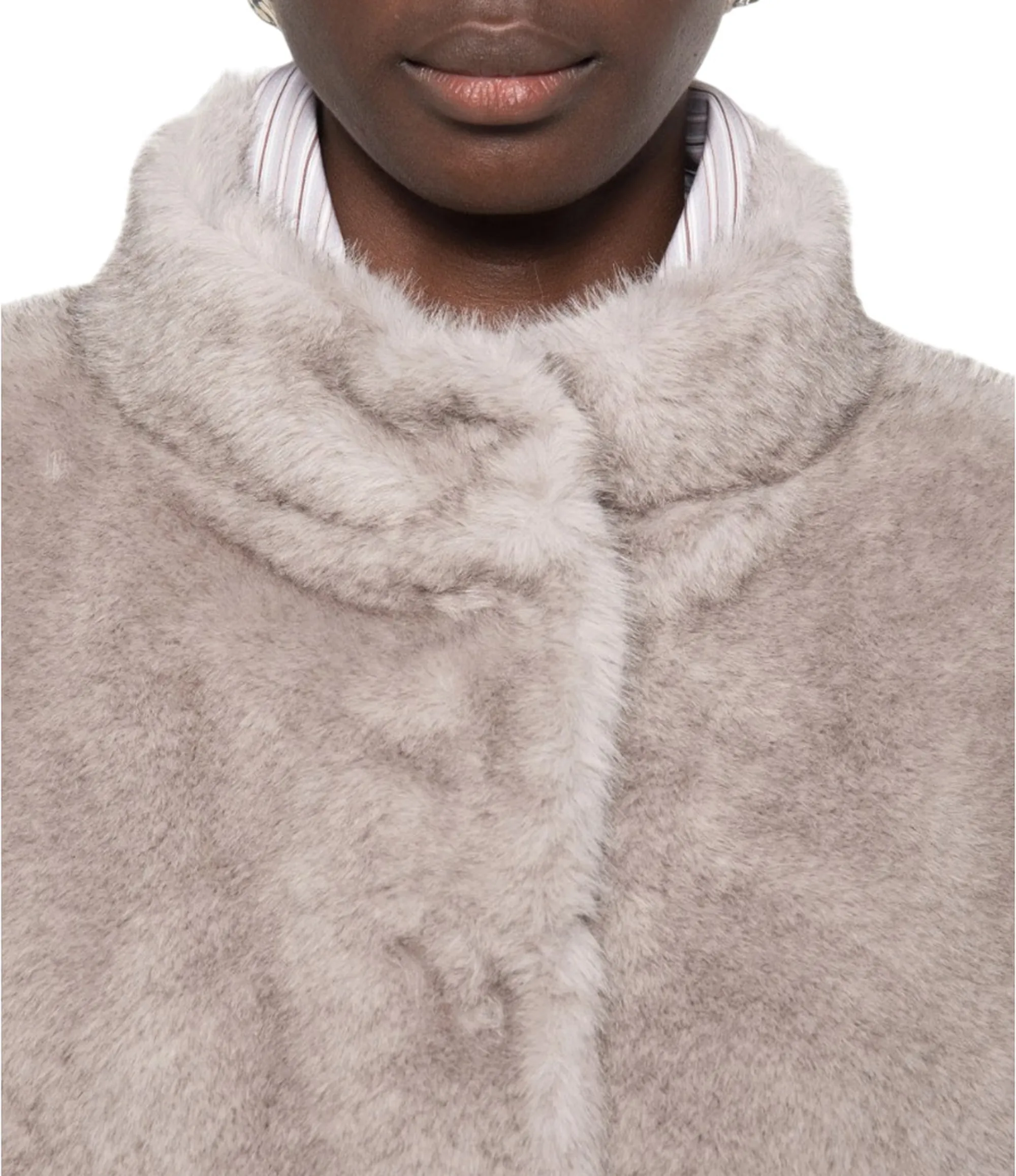 Liujo Jeans B'Liujo Faux Fur Jacket' Grey Wf6215E1133 186064