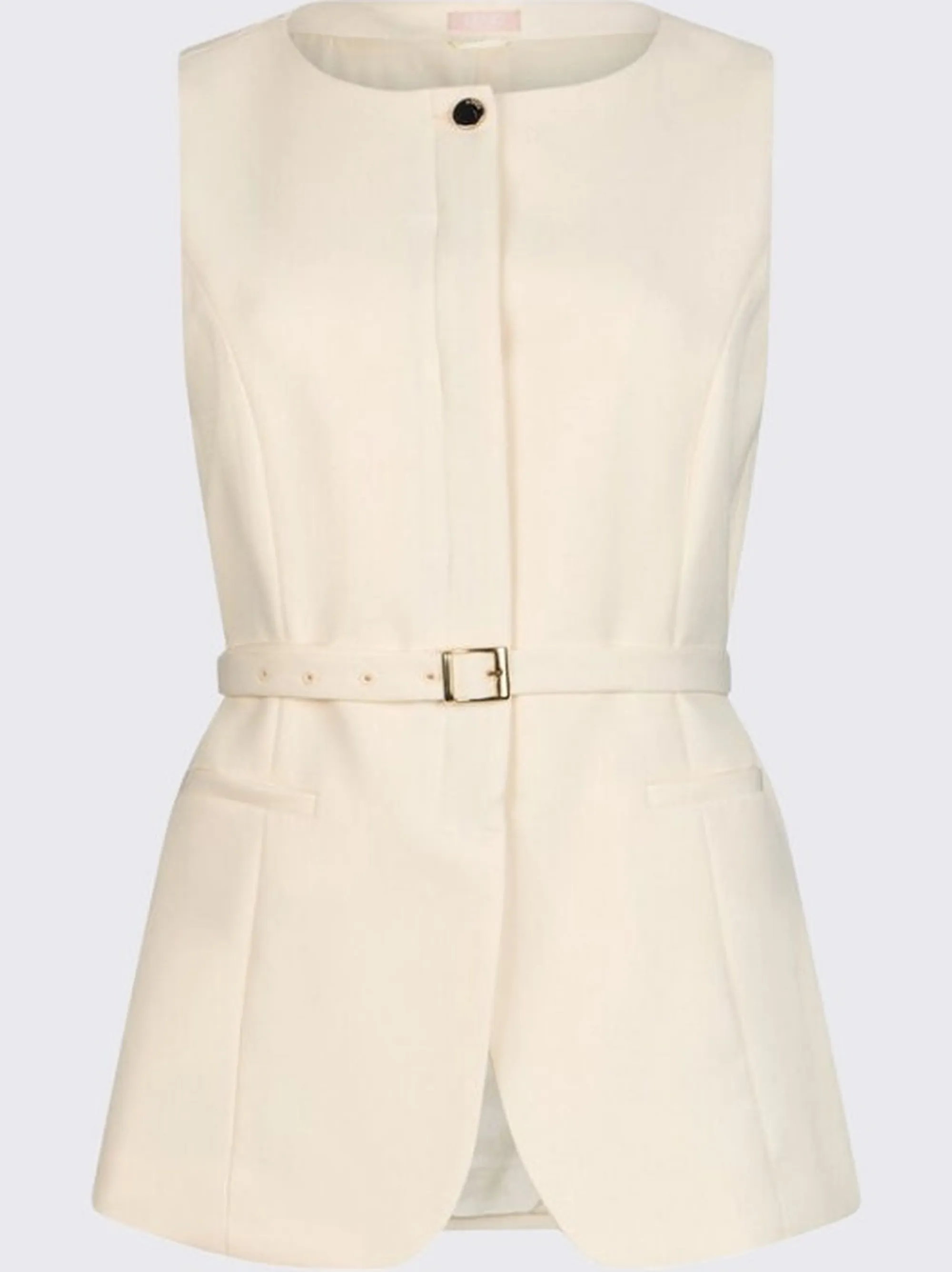 Liujo Jeans Gilet Panna Wa6209Ts896 174027