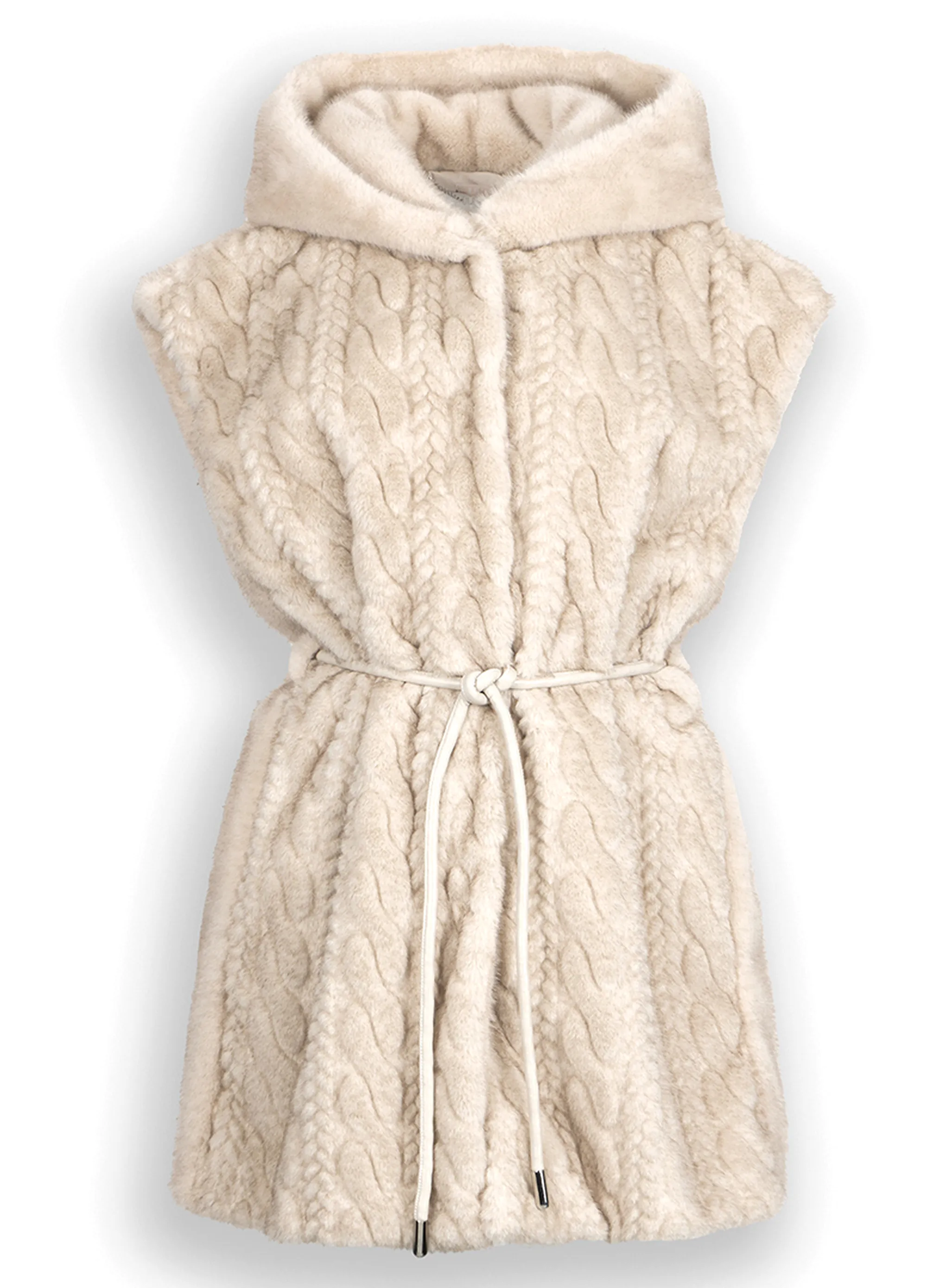 Liujo Jeans B'Hooded Vest' Beige Mf5364E1044 160035