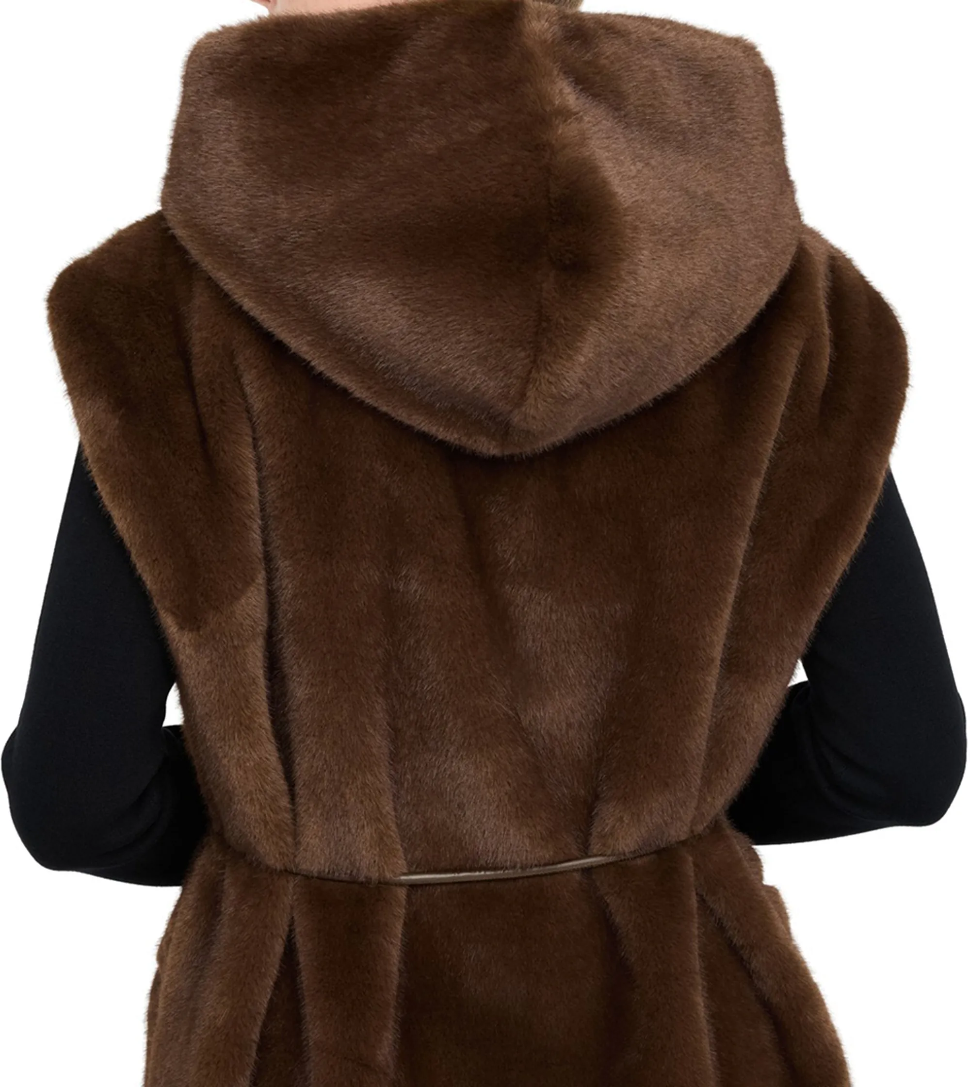 Liujo Jeans B'Hooded Vest' Chocolate Mf5364E1044 160038