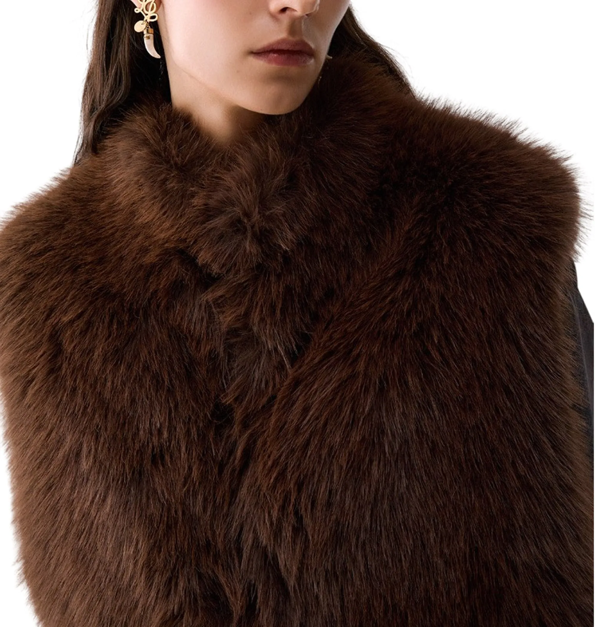 Liujo Jeans Gilet In Pelliccia Sintentica Liujo Marrone Wf6203E1136 185939