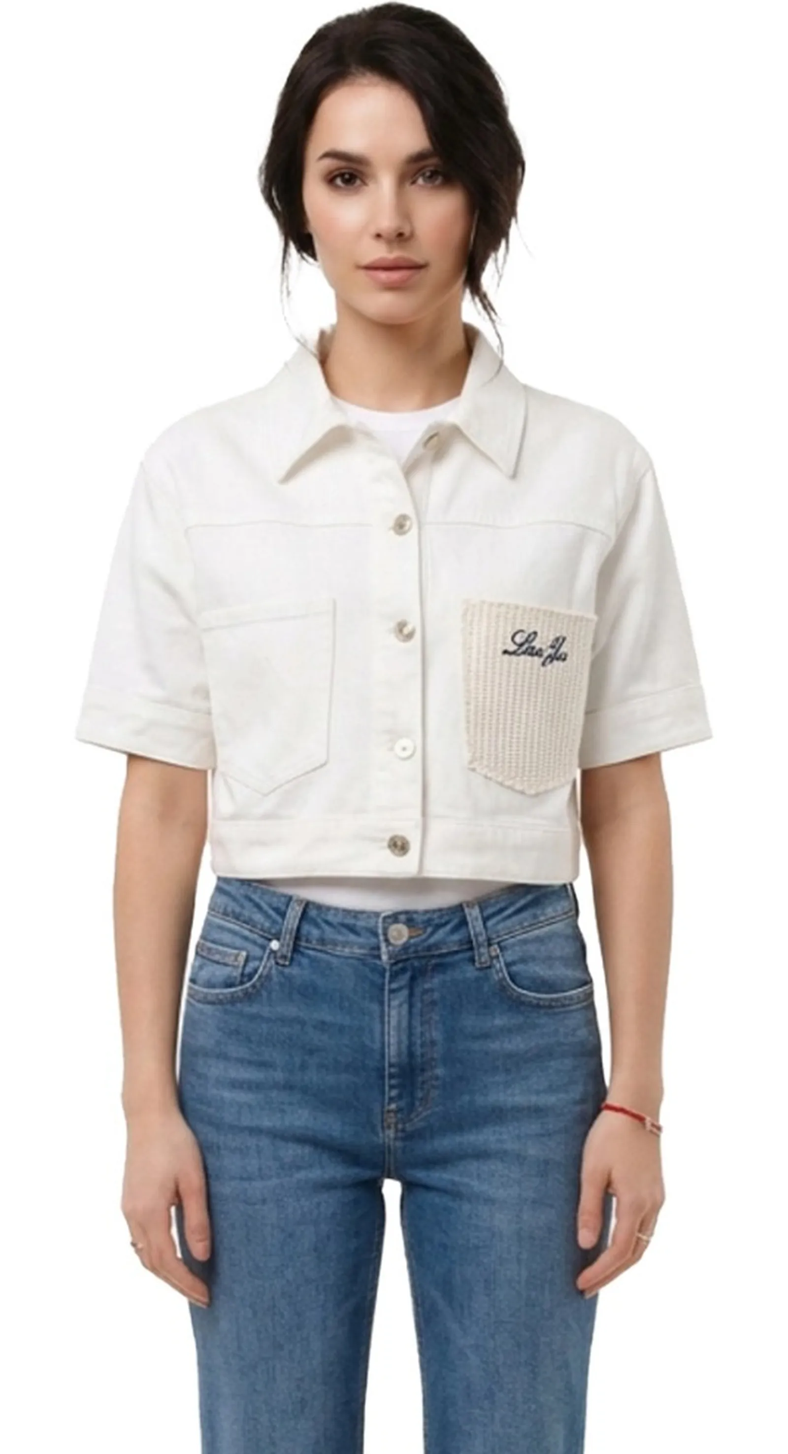 Liujo Jeans Giubbino Bianco Wa6509T1816 174372